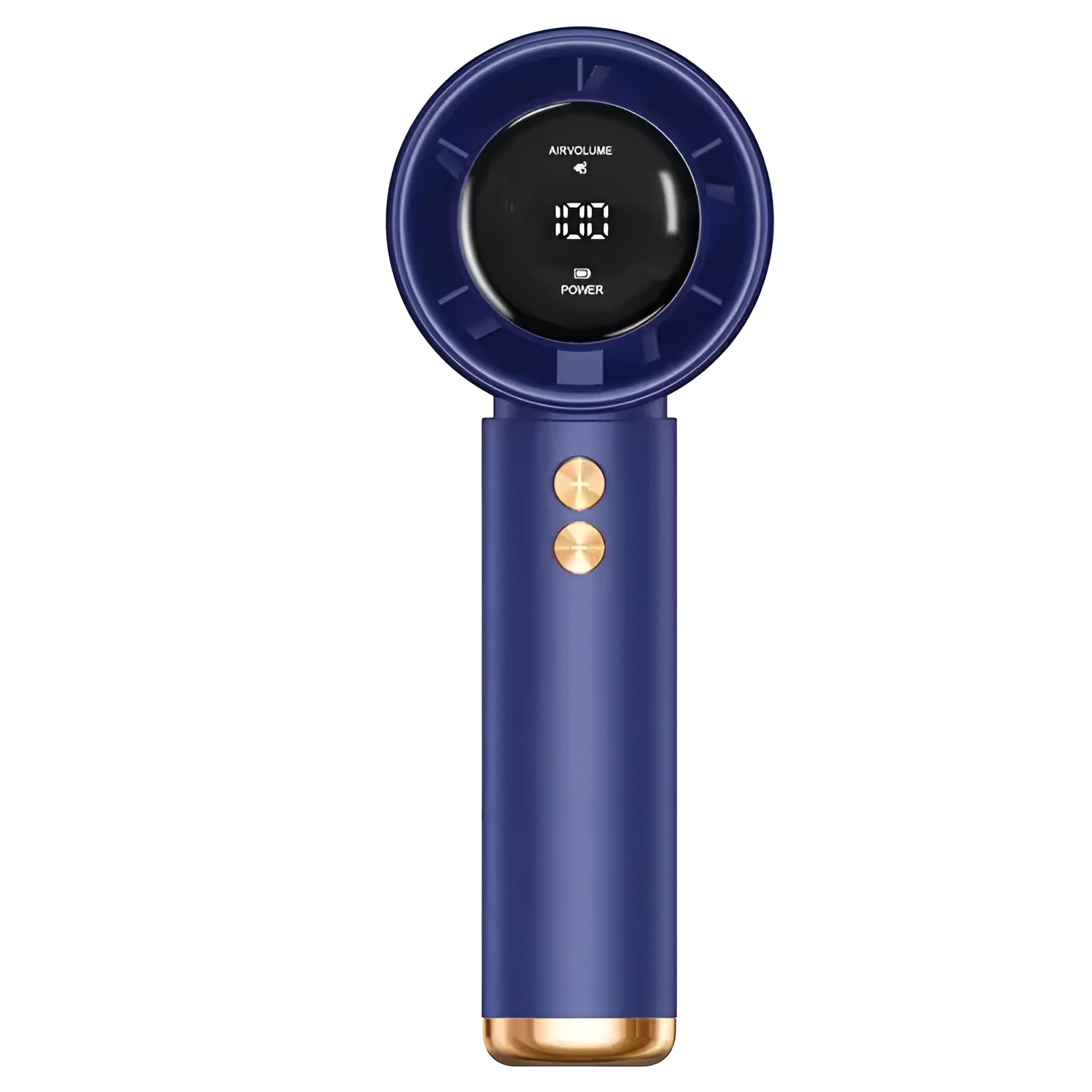 Tragbarer Mini-Turbo-Handventilator – Digitalanzeige USB-C-Aufladung und 100 Geschwindigkeitsstufen - Blau