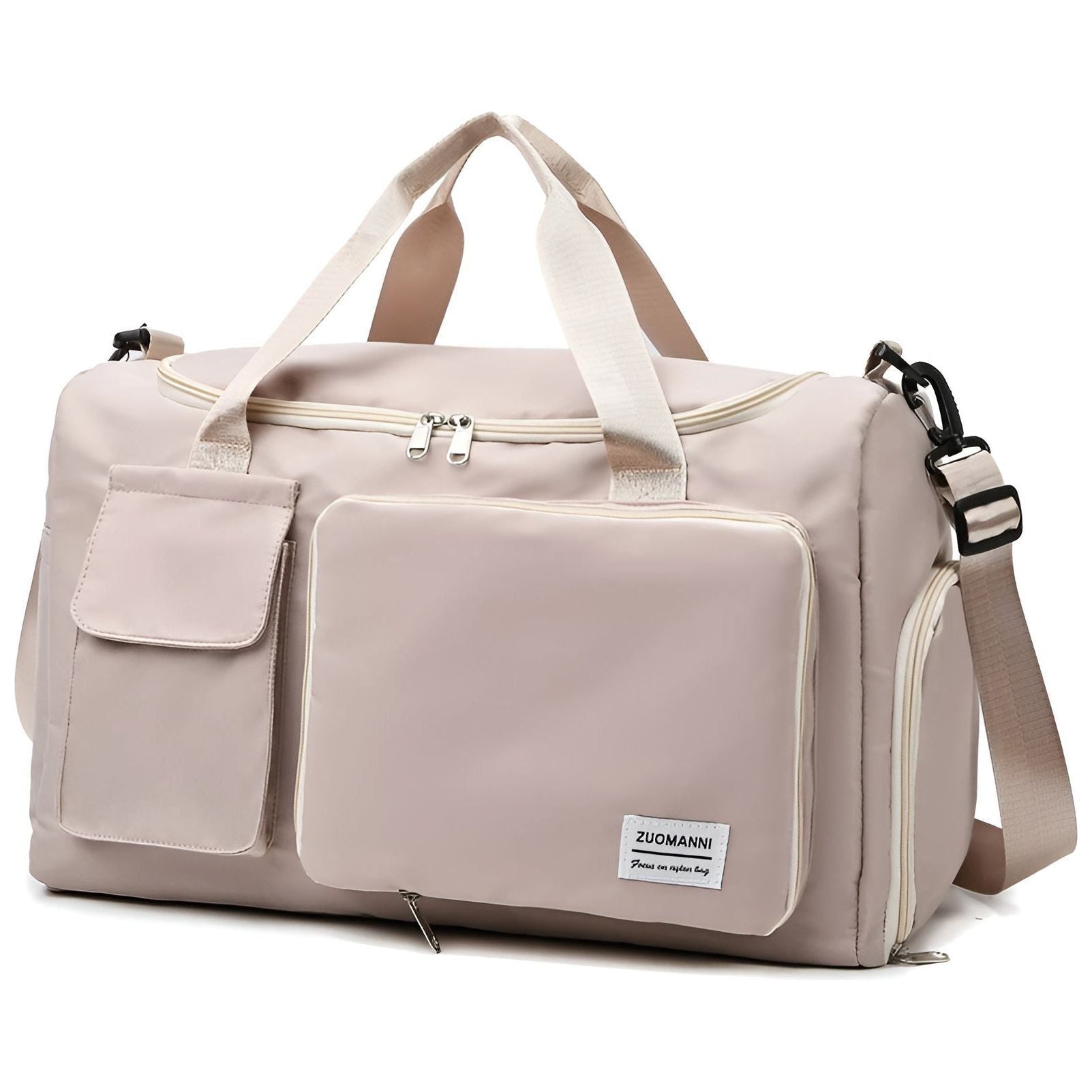 Travel Glam Bag - Großes Fassungsvermögen Wasserdichte Reisetasche für Männer und Frauen - Beige - Handtasche