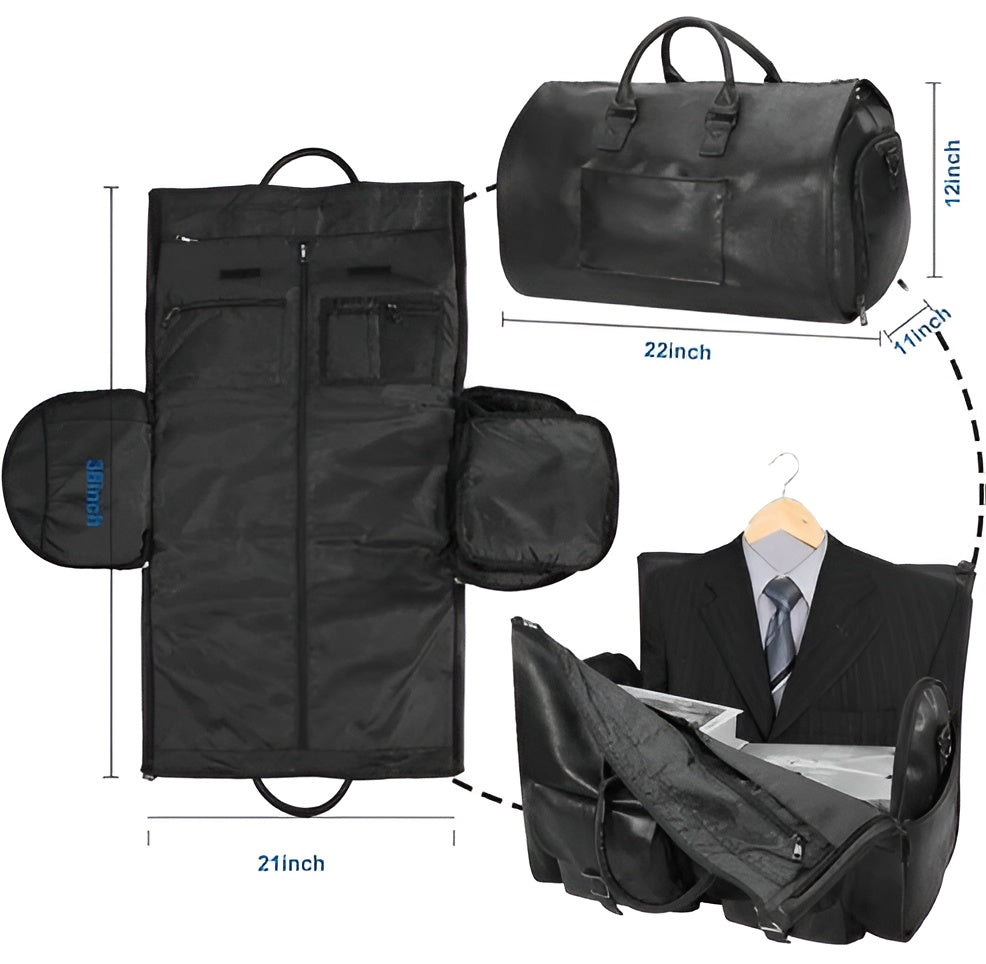 TravelHer Kleidersack faltbar – Reise-Kleidersack für Anzüge & Kleider - Handtasche
