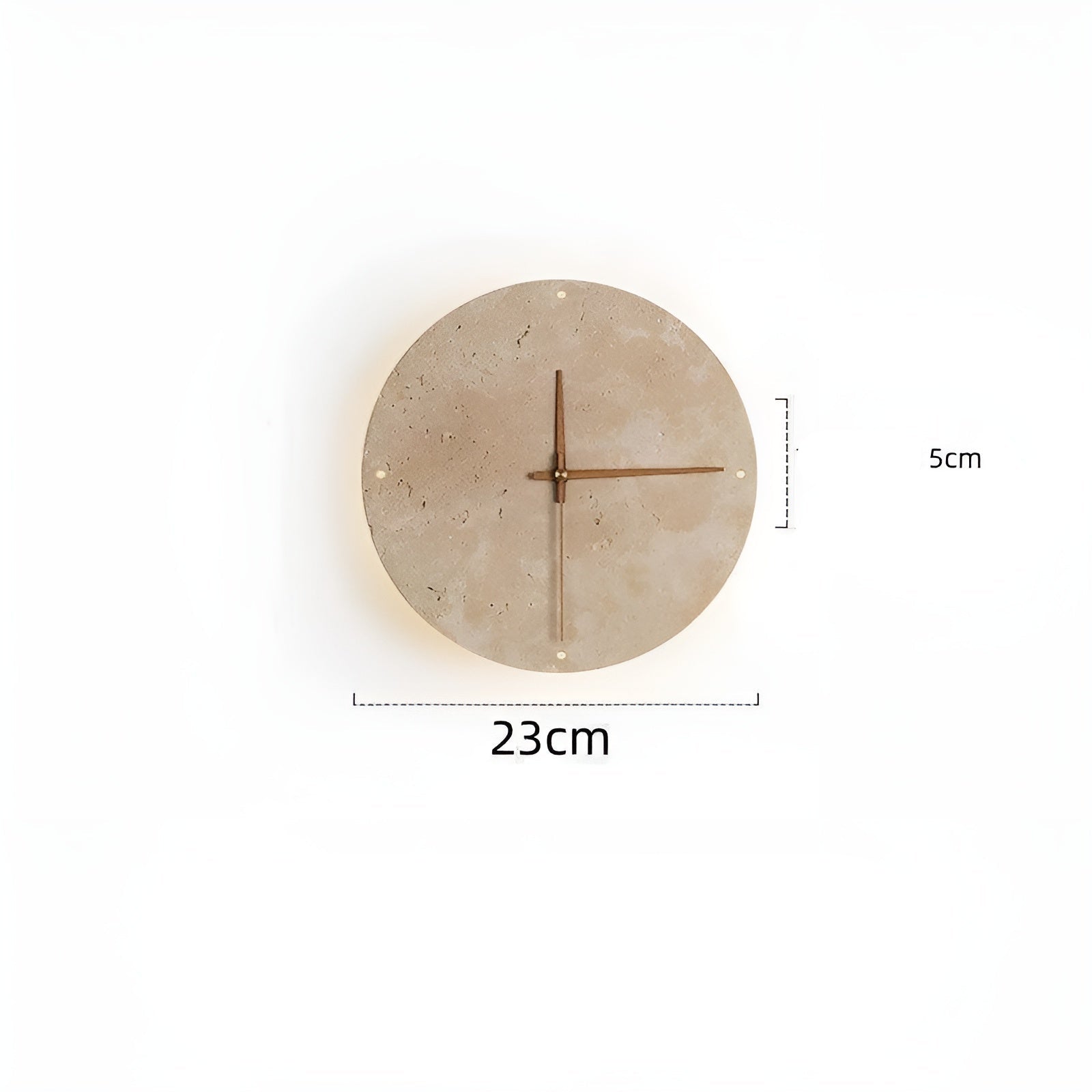 Travertin-Wanduhr mit LED-Licht – Minimalistisch & Dekorativ | Hochwertige Naturstein-Uhr