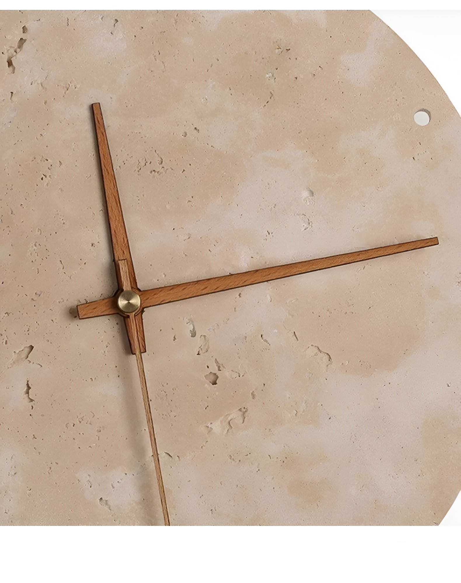 Travertin-Wanduhr mit LED-Licht – Minimalistisch & Dekorativ | Hochwertige Naturstein-Uhr