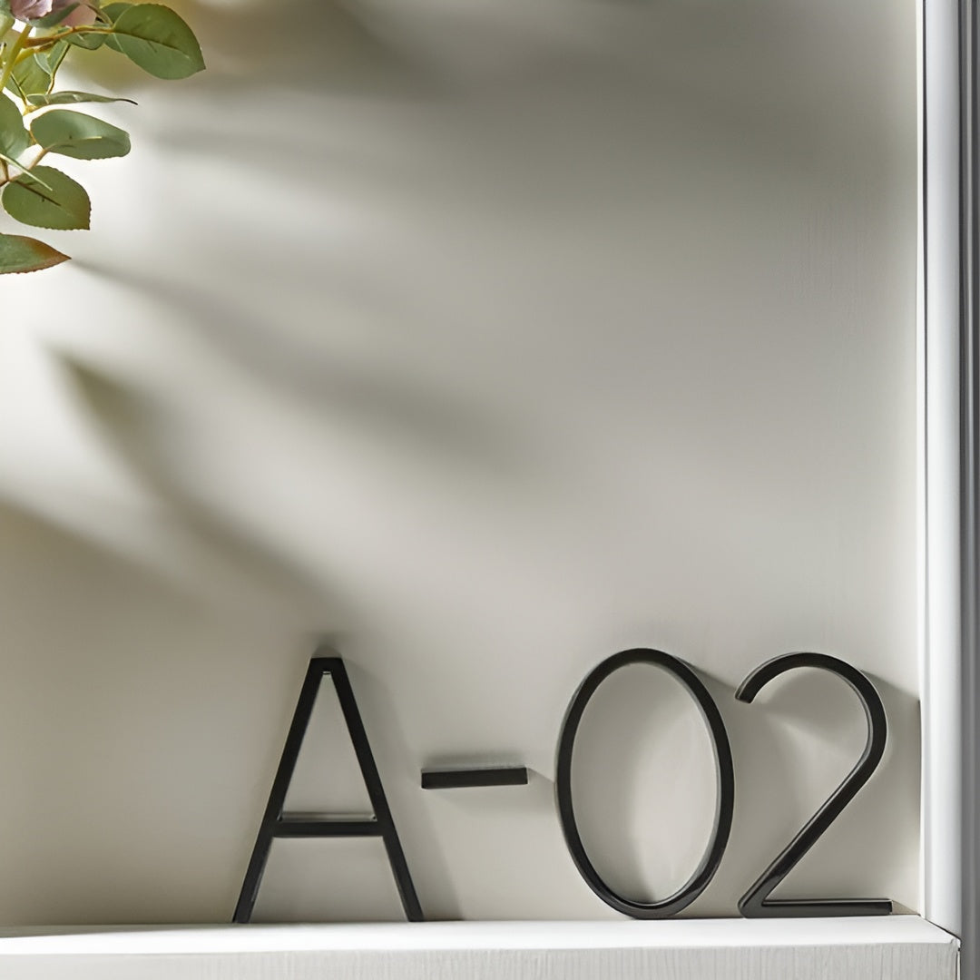 Trilo Hausnummer Freischwebend – Hochwertige Zink-legierung Elegantes Design - Hausnummer