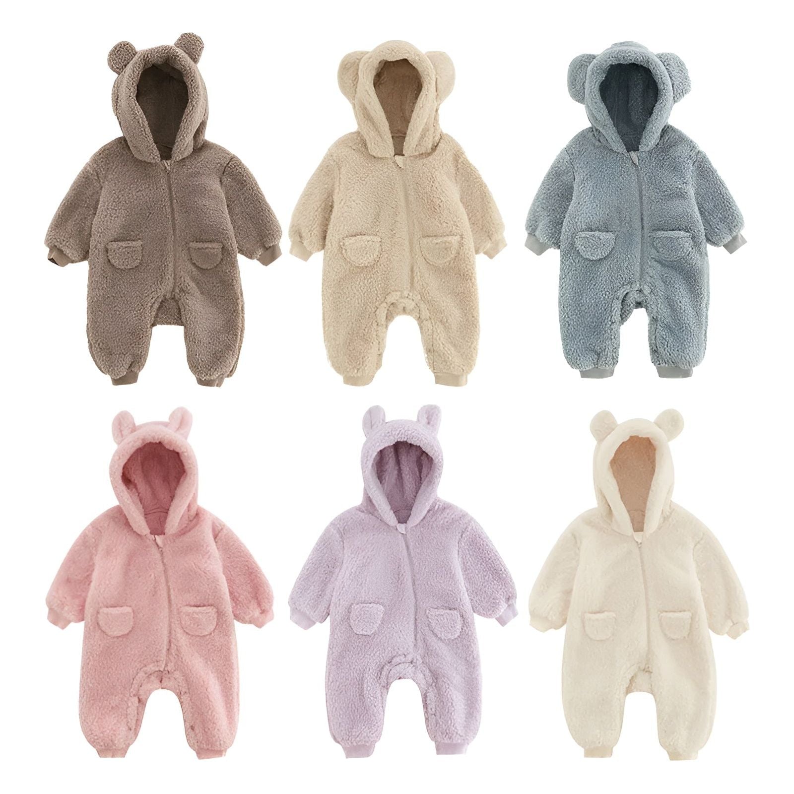 Snuggle Suits - Warme & Kuschelige Fleece-Baby-Strampler für Babys - Elegare