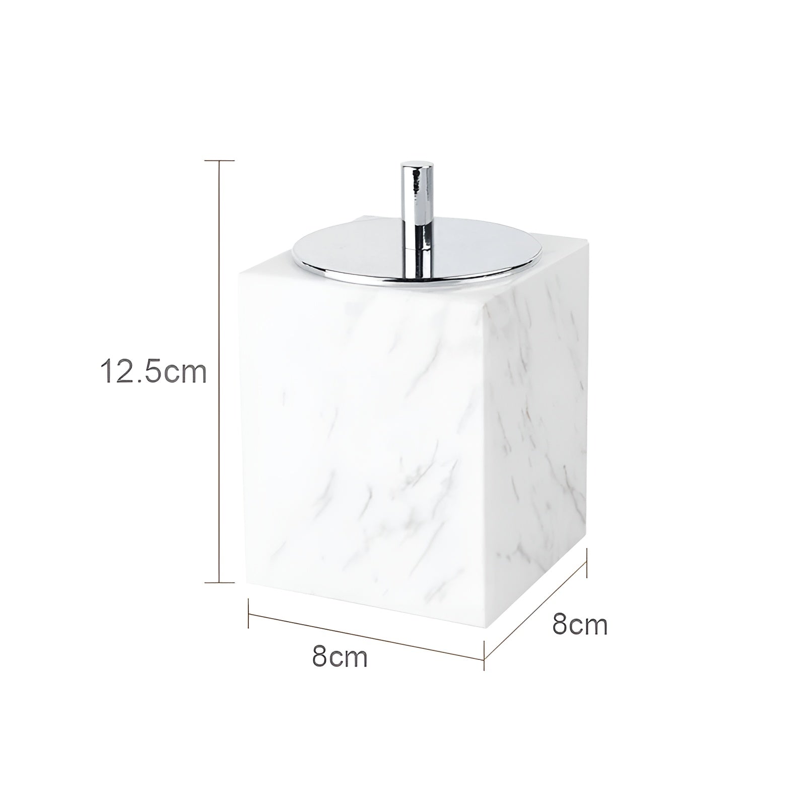 Badezimmer-Set aus Weißem Marmor – Seifenspender, Seifenschale, Toilettenbürste & Tablett | Elegante Bad-Accessoires