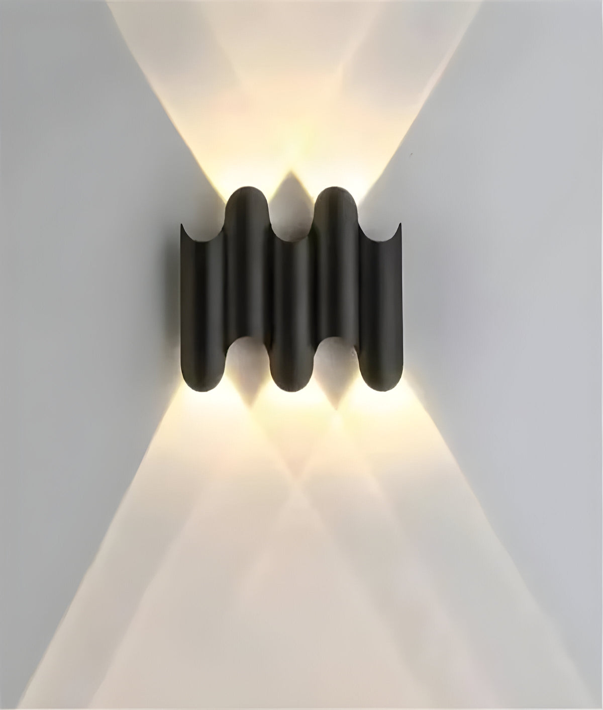 VerandaShine Light – Moderne wasserdichte Außenwandleuchte - 5W Schwarz / Kaltes Weiß (5500K-7000K) - Wandlampe