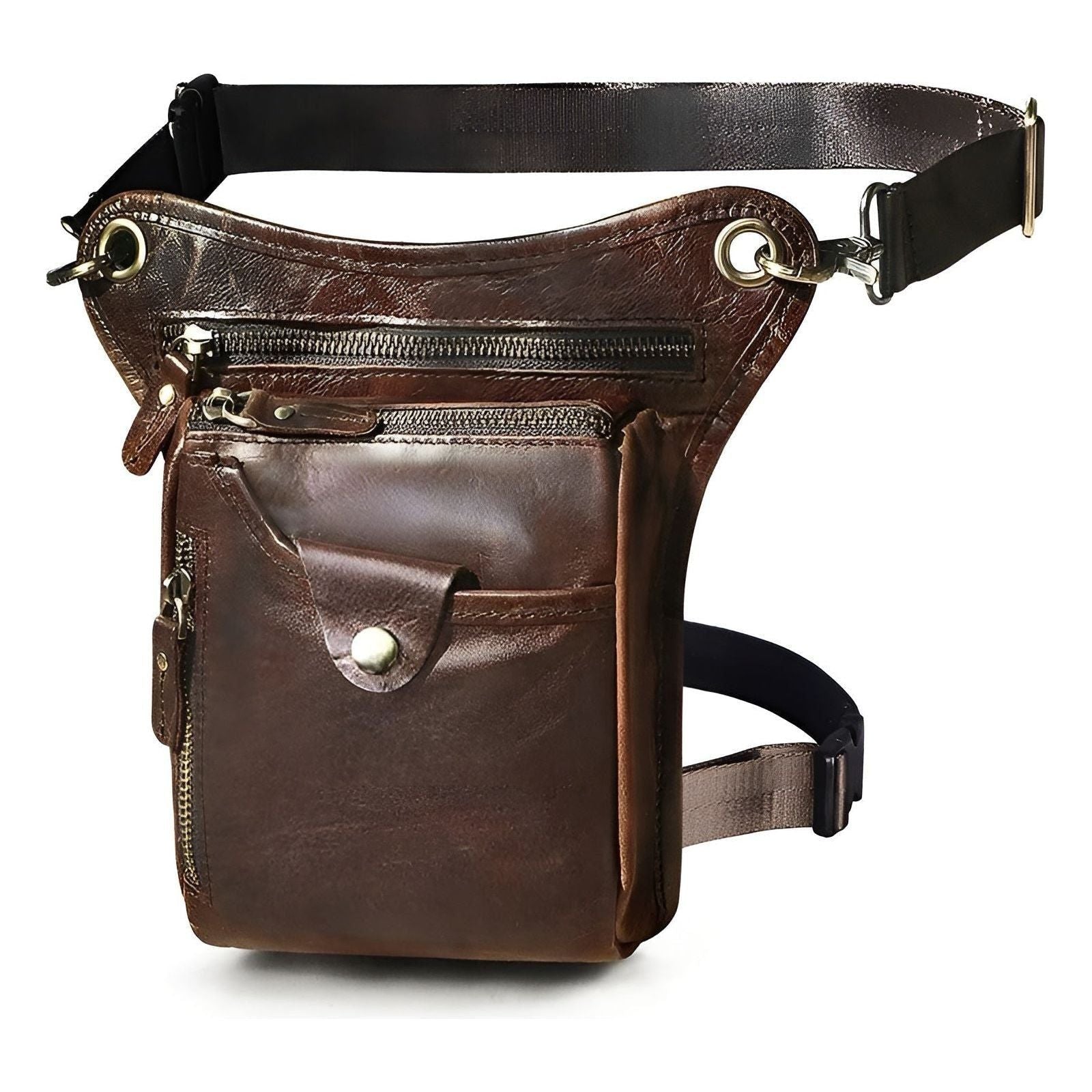 Verner Bag - Lässige Vegan Leder Gürteltasche für Herren - Kaffee - Handtasche