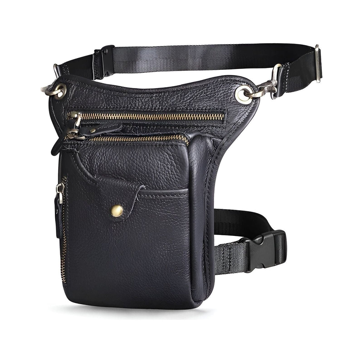 Verner Bag - Lässige Vegan Leder Gürteltasche für Herren - Schwarz - Handtasche