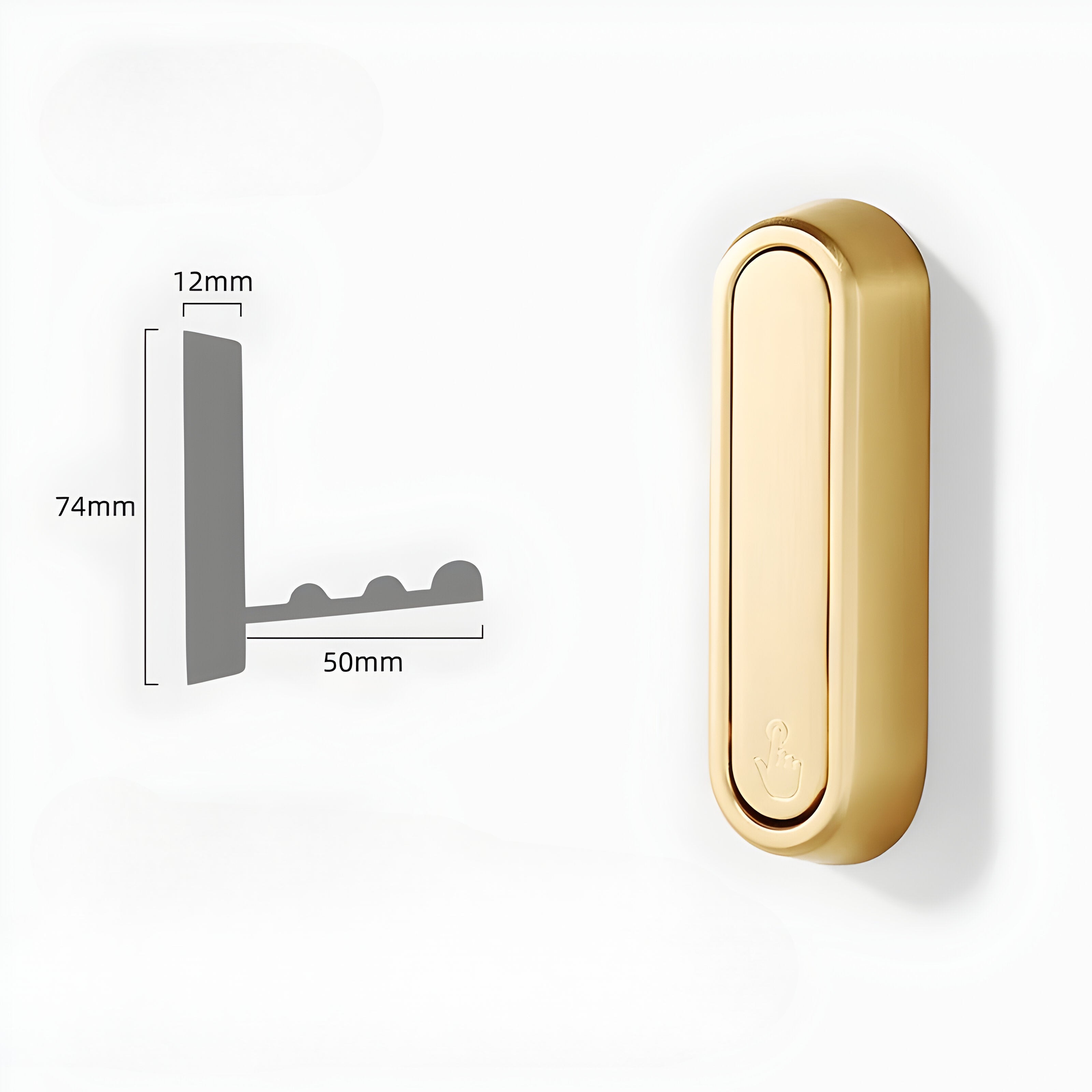 Versteckte Wandhaken – Dezente und Hochwertige Wandbefestigung - A Gold - Wandhaken