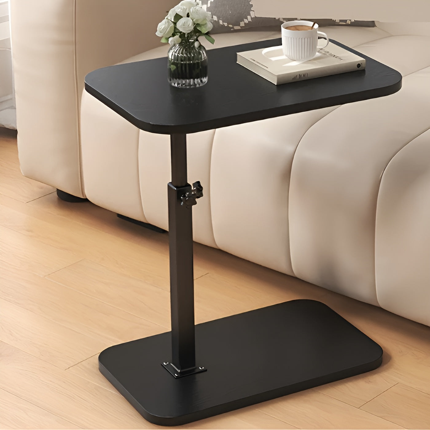 Verstellbarer Beistelltisch – Praktisch und Platzsparend | Perfekt für Sofa und Bett - Schwarz - Wohnzubehör