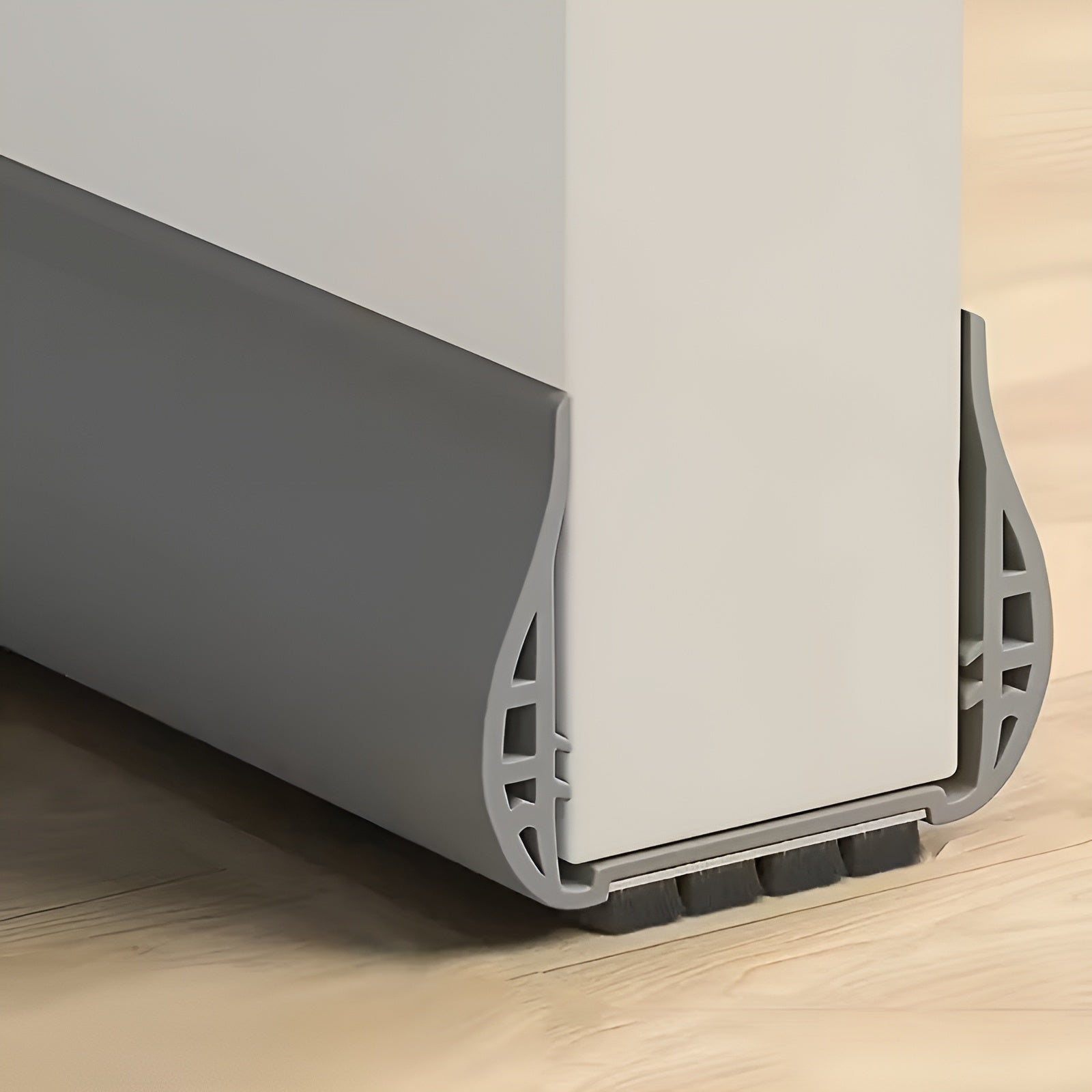 Verstellbarer Türzugstopper – Wirksame PVC Dichtungsleiste für Schlafzimmer- und Innentüren - Grau / 2 Stück