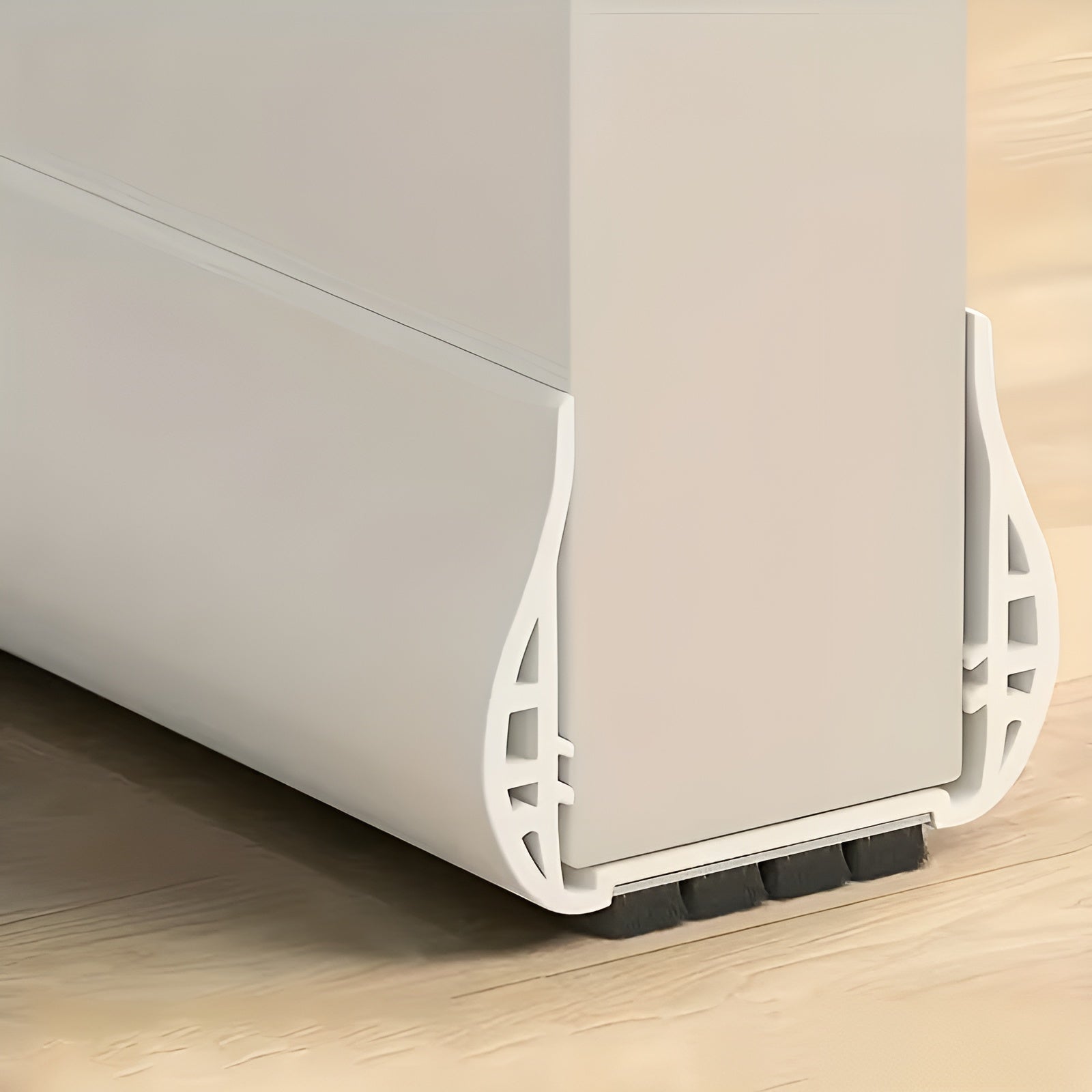 Verstellbarer Türzugstopper – Wirksame PVC Dichtungsleiste für Schlafzimmer- und Innentüren - Weiß / 2 Stück
