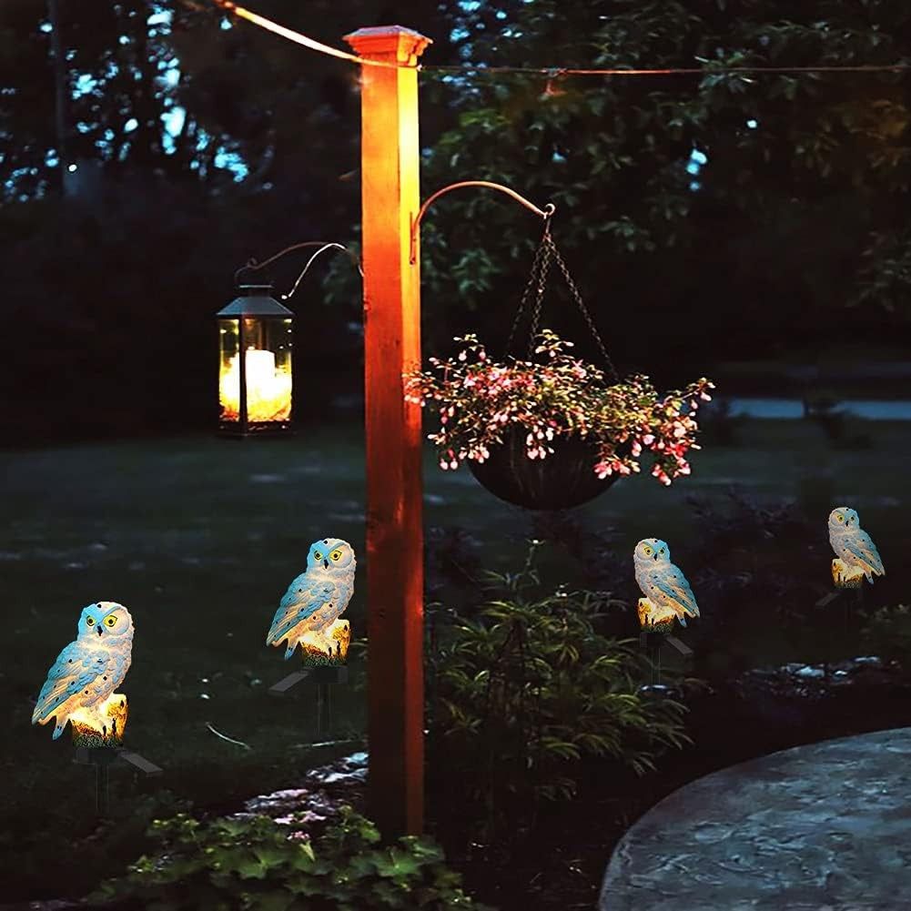 OwlGlow Lamp - Solarbetriebene Eule LED Licht Garten Dekoration Licht