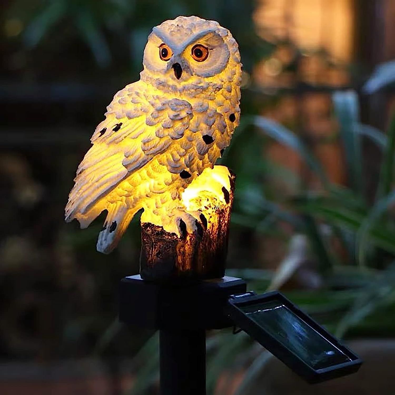 OwlGlow Lamp - Solarbetriebene Eule LED Licht Garten Dekoration Licht