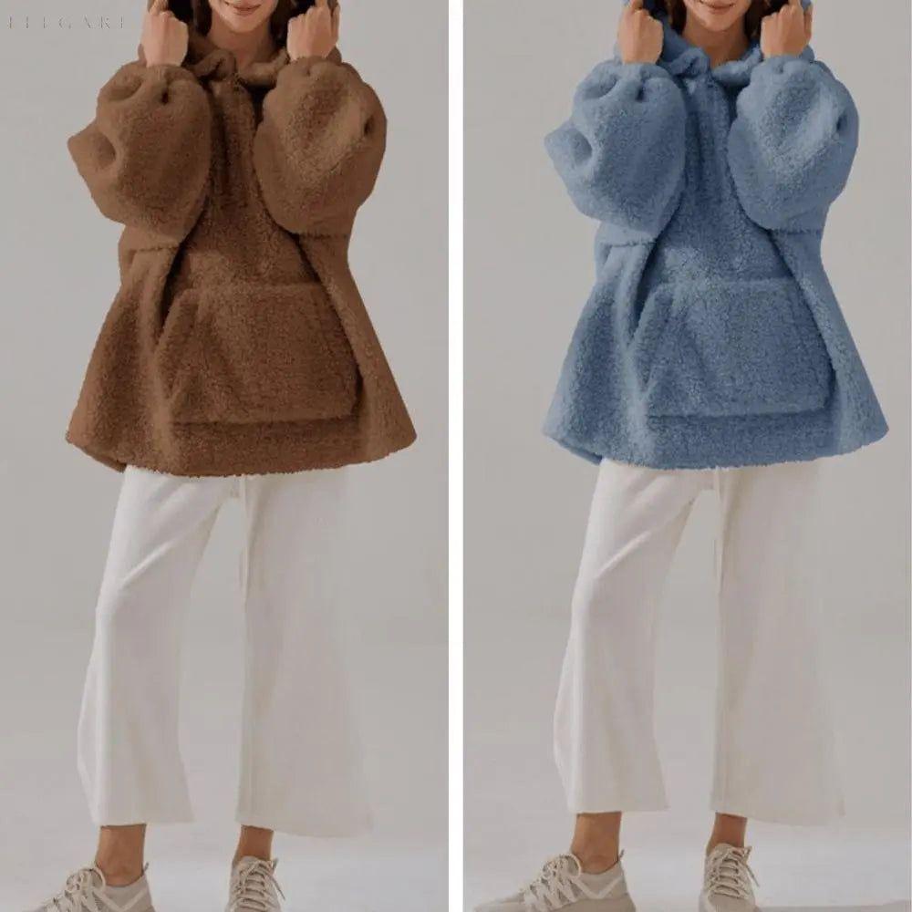 Vikki - Warmer und kuscheliger Fuzzy Fleece Hoodie - Damenmode