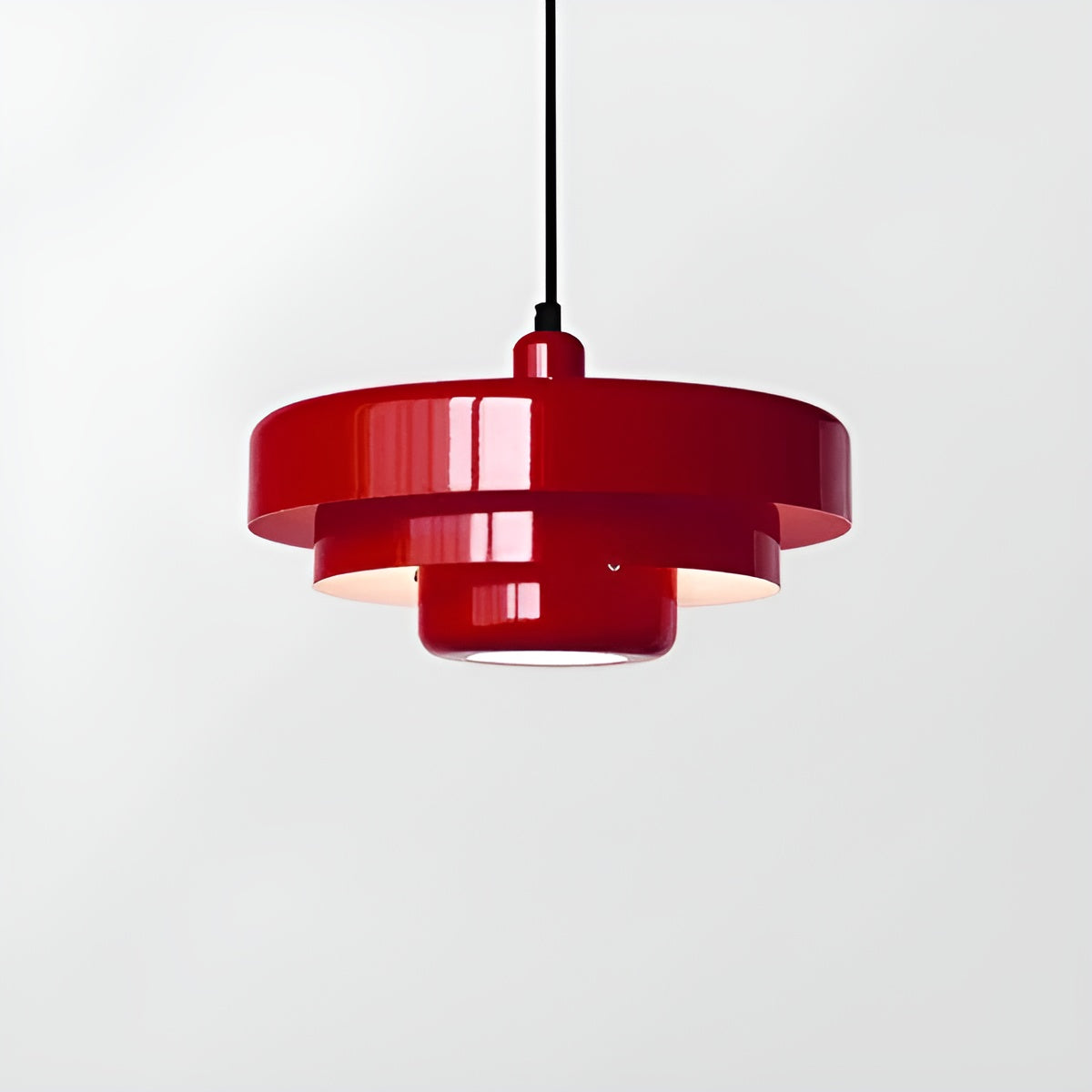 Vintage Deckenleuchte mit LED – Warmes Gemütliches Licht | Dekorativ fürs Heim - Rot / Warmweiß - Deckenleuchte