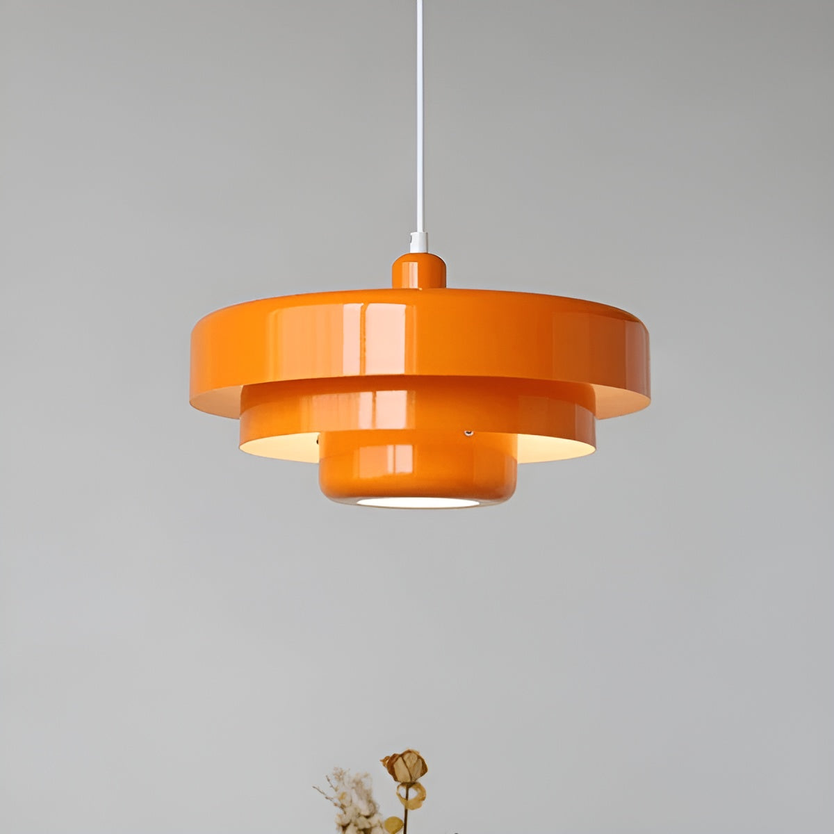 Vintage Deckenleuchte mit LED – Warmes Gemütliches Licht | Dekorativ fürs Heim - Orange / Warmweiß - Deckenleuchte