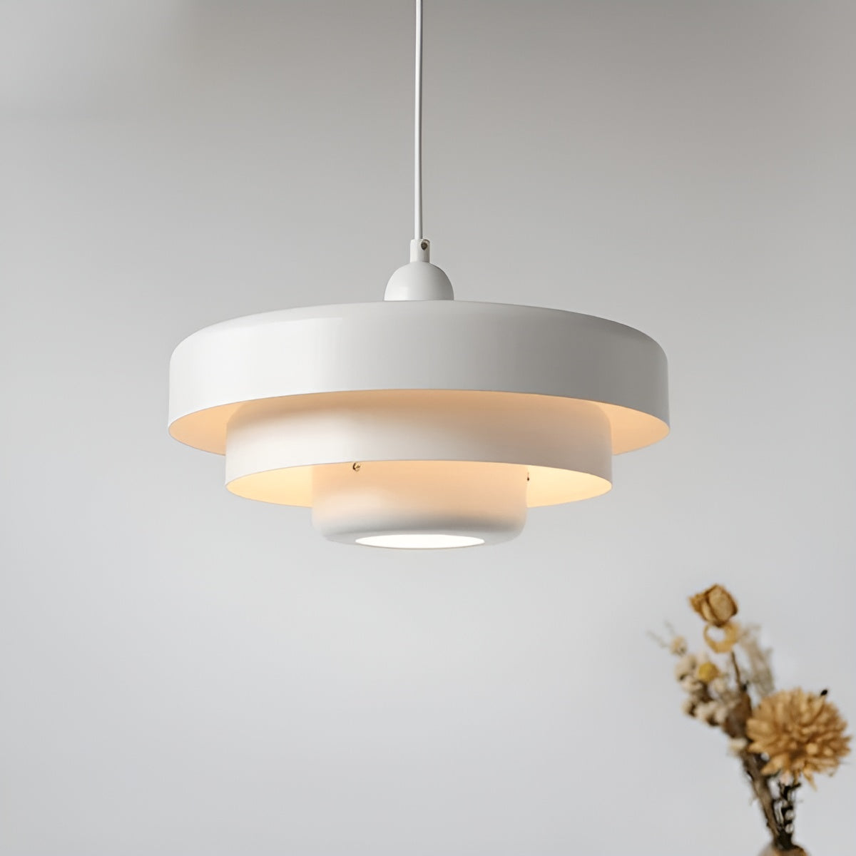 Vintage Deckenleuchte mit LED – Warmes Gemütliches Licht | Dekorativ fürs Heim - Weiß / Warmweiß - Deckenleuchte