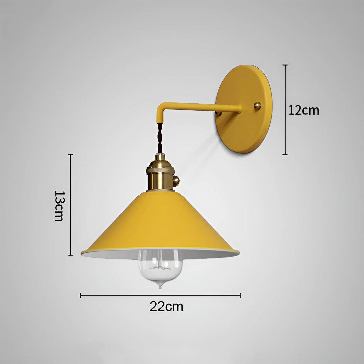 Vintage Wandleuchte aus Metall – Retro-Kegelform für stimmungsvolles Licht - Wandleuchten