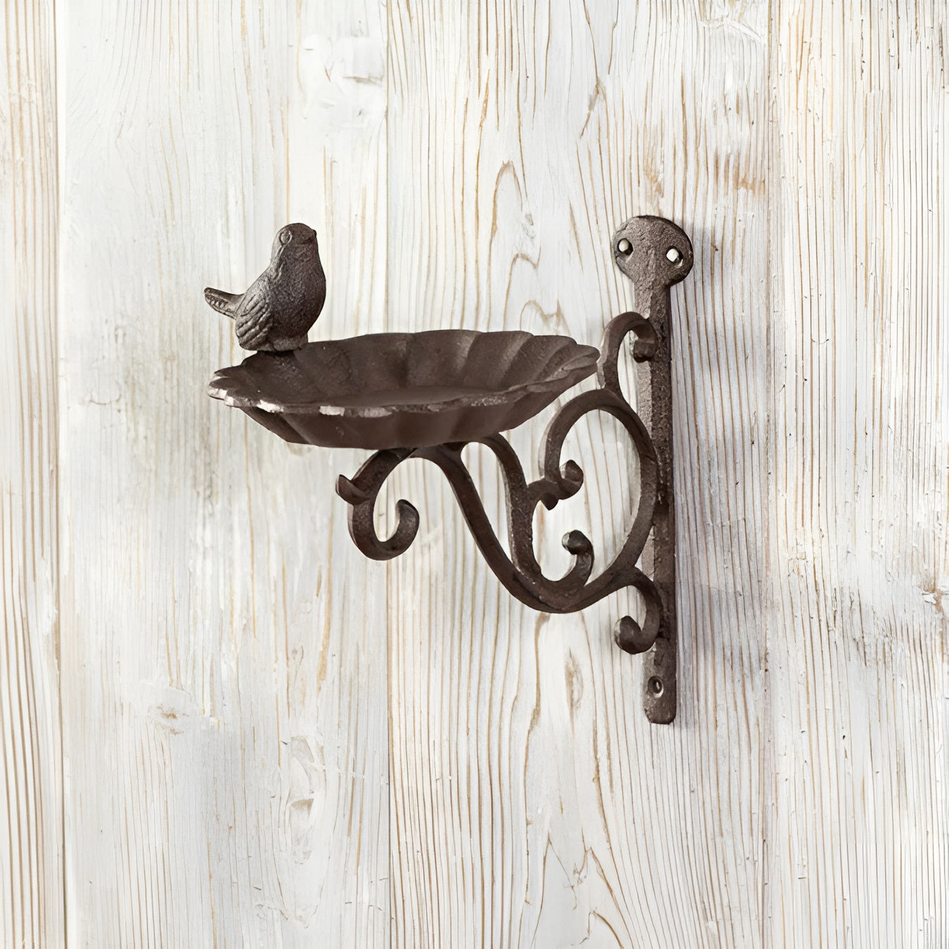 Vogeltränke aus Gusseisen – Dekorative Wasserschale im Landhausstil für den Garten - Vogelbad
