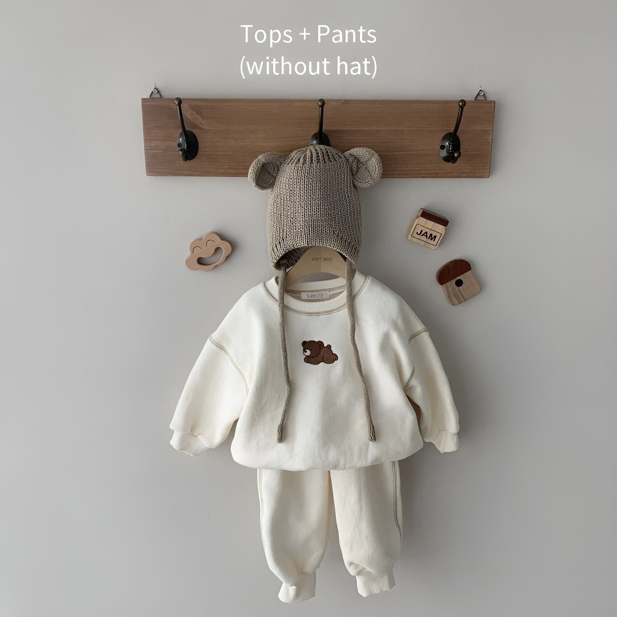 Playful Bear - Bequem gestickt Passendes Bären-Set für Babys (Pullover + Hose) - Elegare