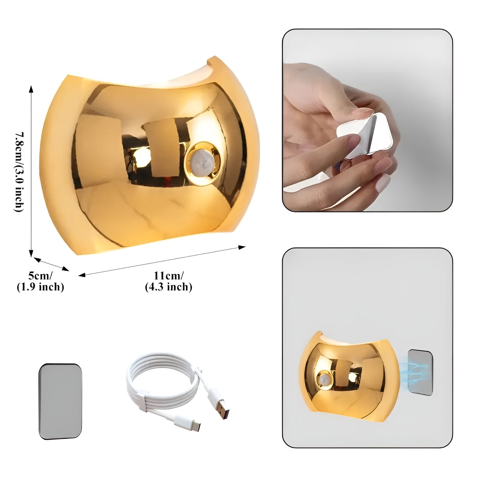 Wandleuchte mit Bewegungssensor – Duales LED-Licht Oben & Unten | Magnetisch & Tragbar - Wandlampe