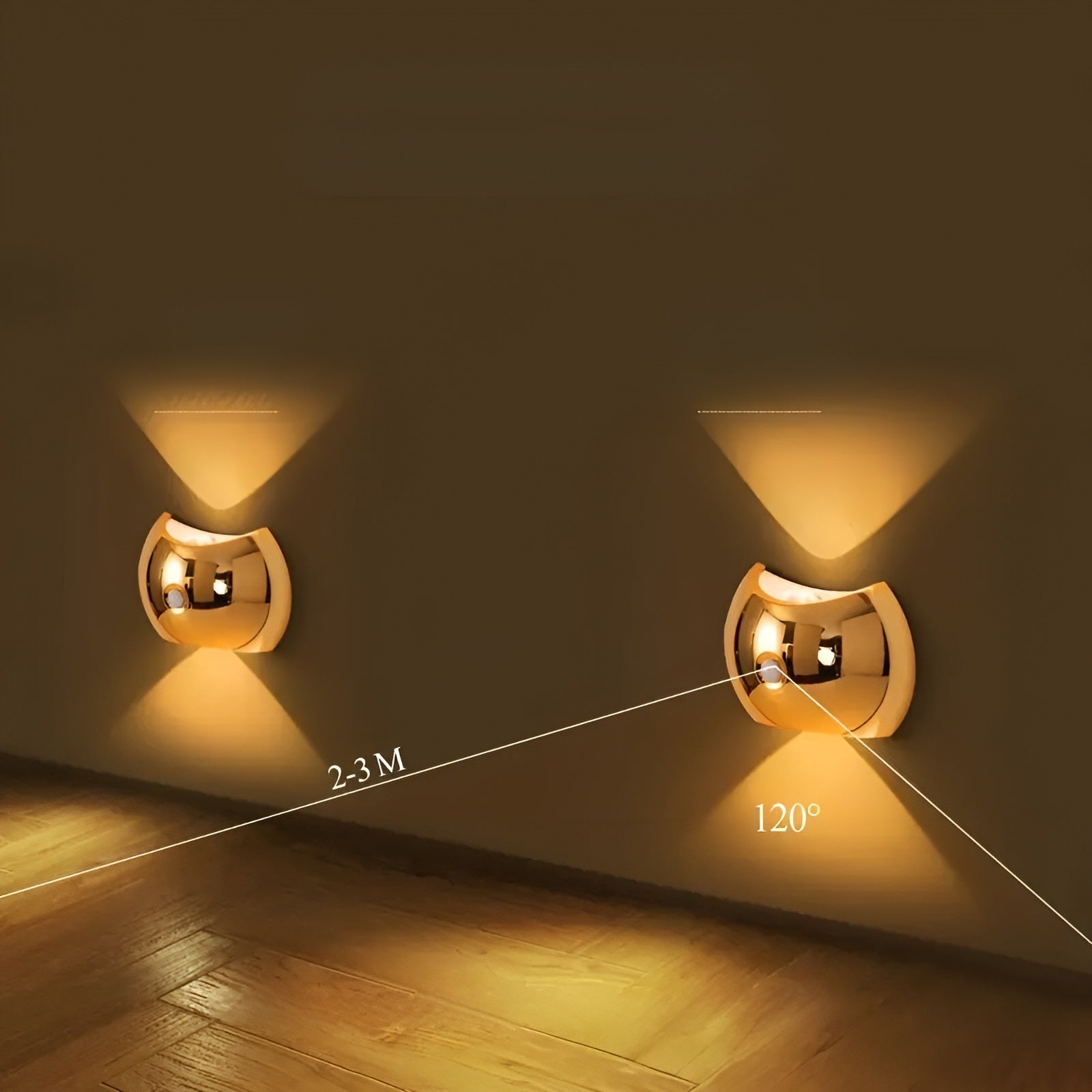 Wandleuchte mit Bewegungssensor – Duales LED-Licht Oben & Unten | Magnetisch & Tragbar - Wandlampe