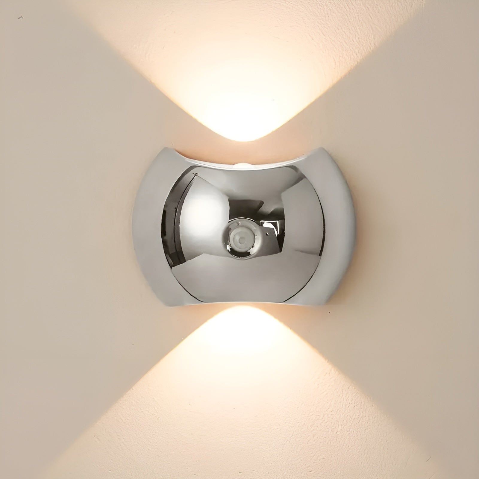 Wandleuchte mit Bewegungssensor – Duales LED-Licht Oben & Unten | Magnetisch & Tragbar - 1 / Chrom - Wandlampe