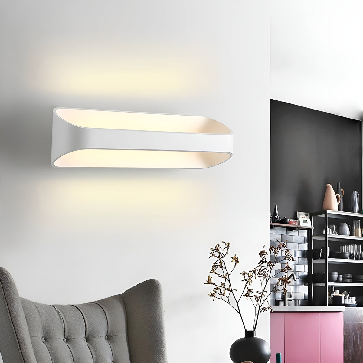 Wandleuchte mit Warmem Licht – Moderne LED Beleuchtung | Ideal für Wohnzimmer & Schlafzimmer - Wandlampe