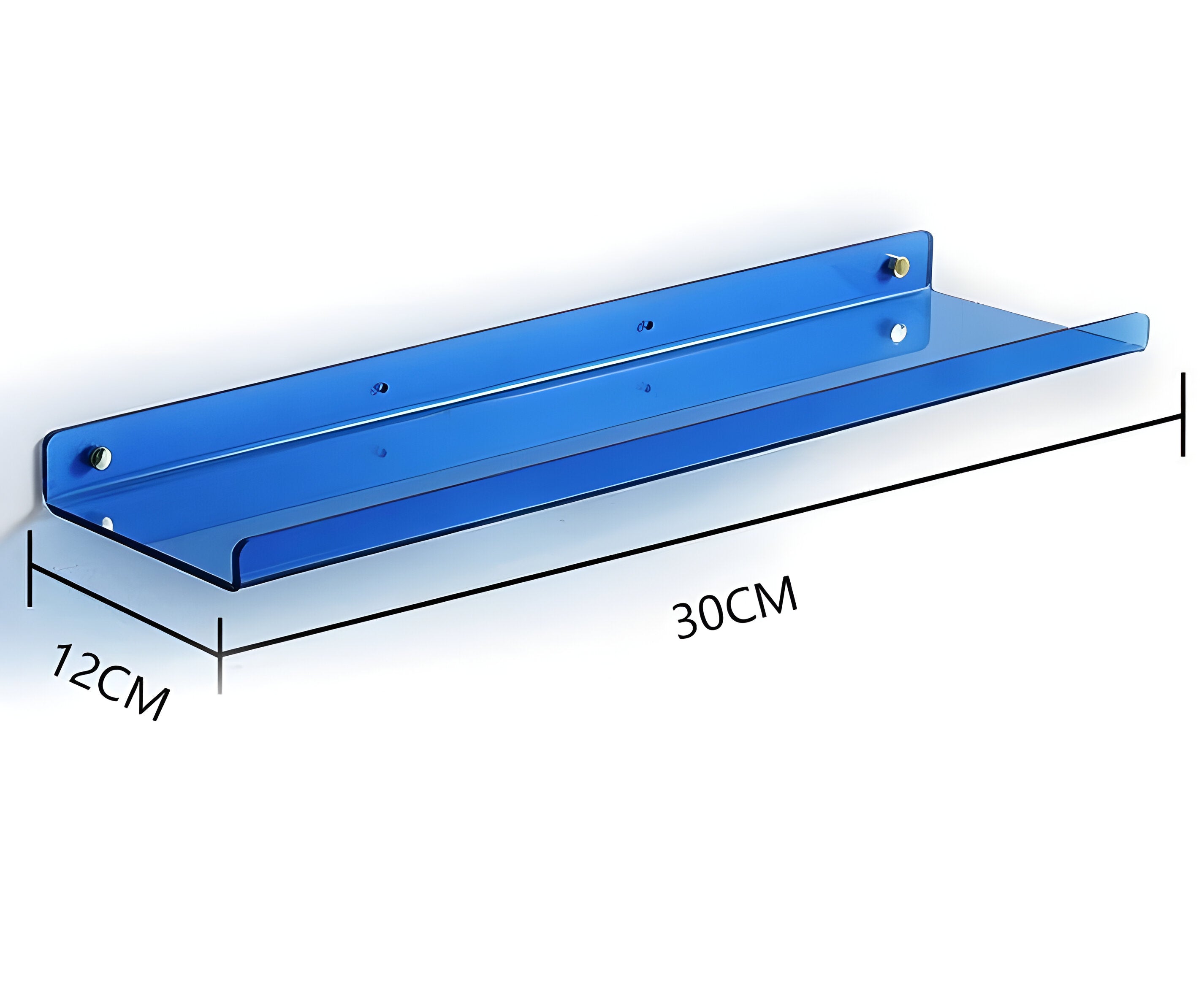 Wandregal aus Acryl – Modernes Schweberegal zur Dekoration & Aufbewahrung - Blau / Klein - Wandregal