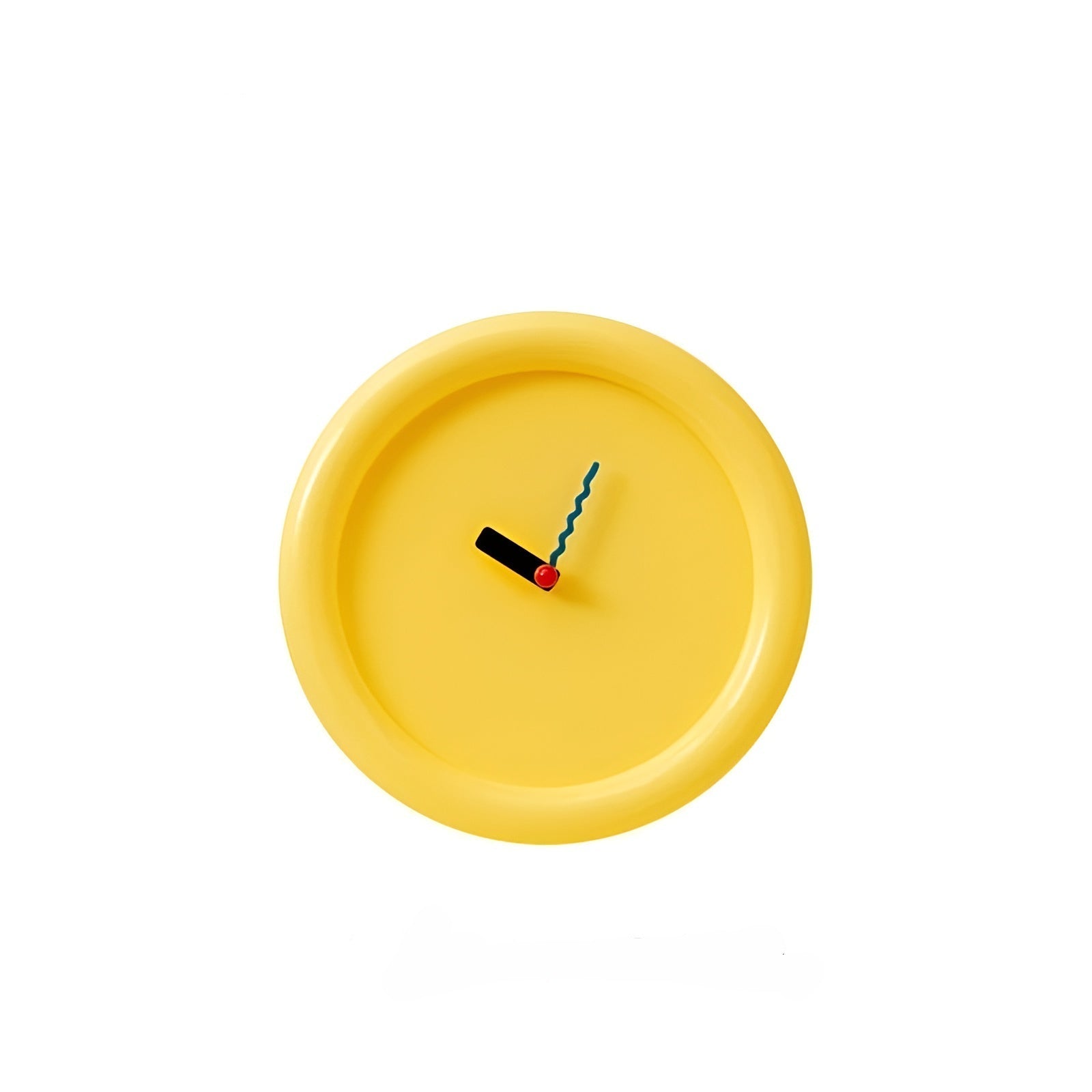 Wanduhr im Memphis Stil – Moderne Dekoratives Design für Wohnzimmer & Büro - Gelb - Wanduhr