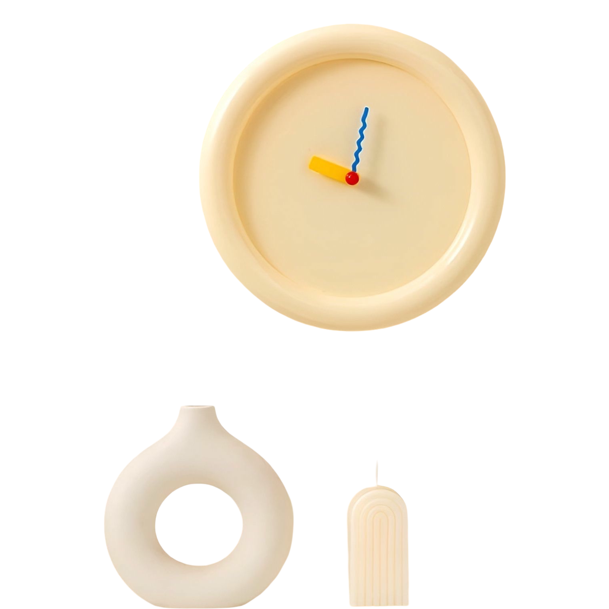 Wanduhr im Memphis Stil – Moderne Dekoratives Design für Wohnzimmer & Büro - Wanduhr