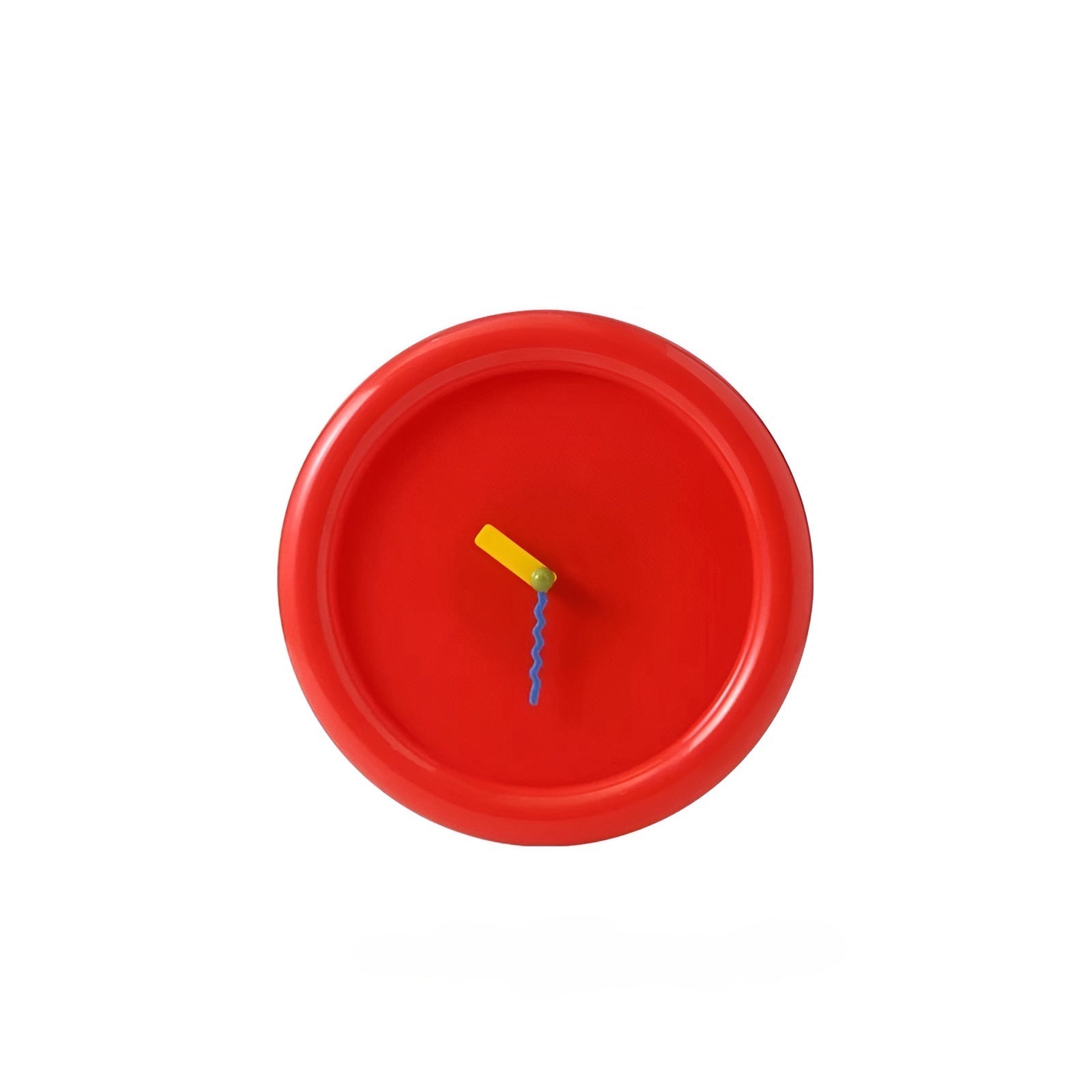 Wanduhr im Memphis Stil – Moderne Dekoratives Design für Wohnzimmer & Büro - Rot - Wanduhr