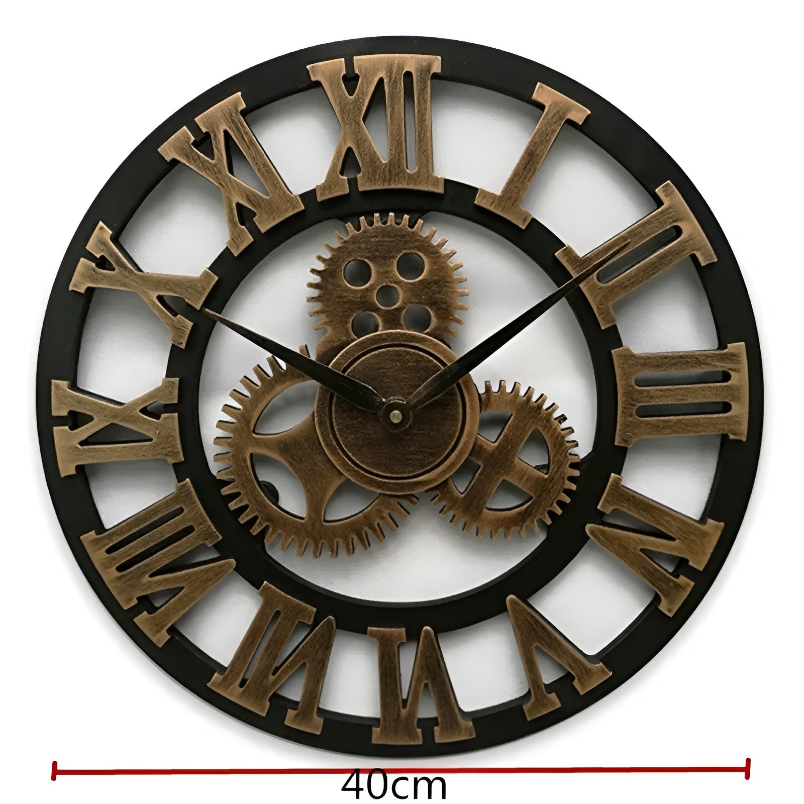 Wanduhr im Zahnrad-Design – Industrieller Look für stilvolle Wanddeko - Wanduhr