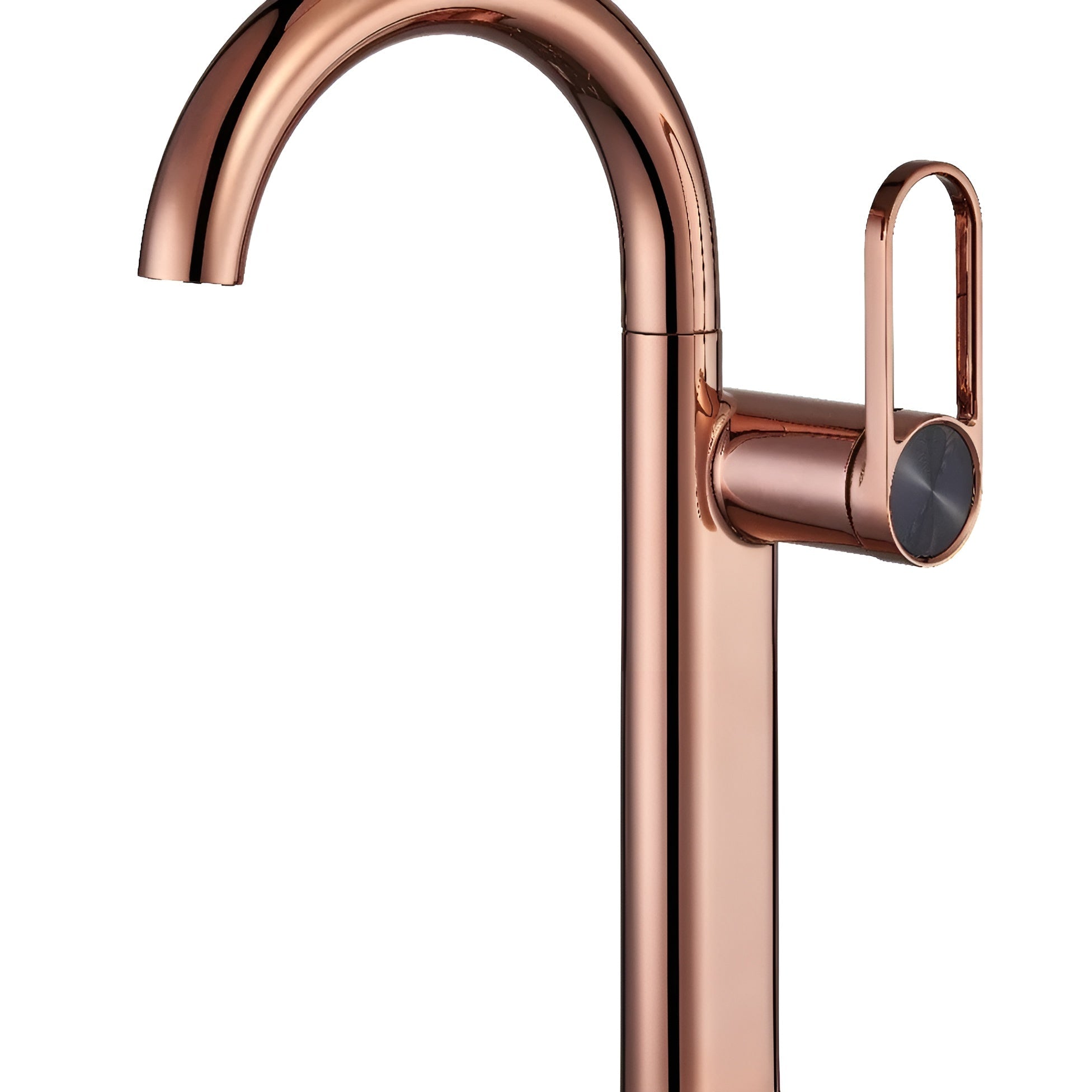 Waschbeckenarmatur mit schwenkbarem Auslauf – Hochwertige Mischbatterie für Warm- und Kaltwasser | Messing - Roségold