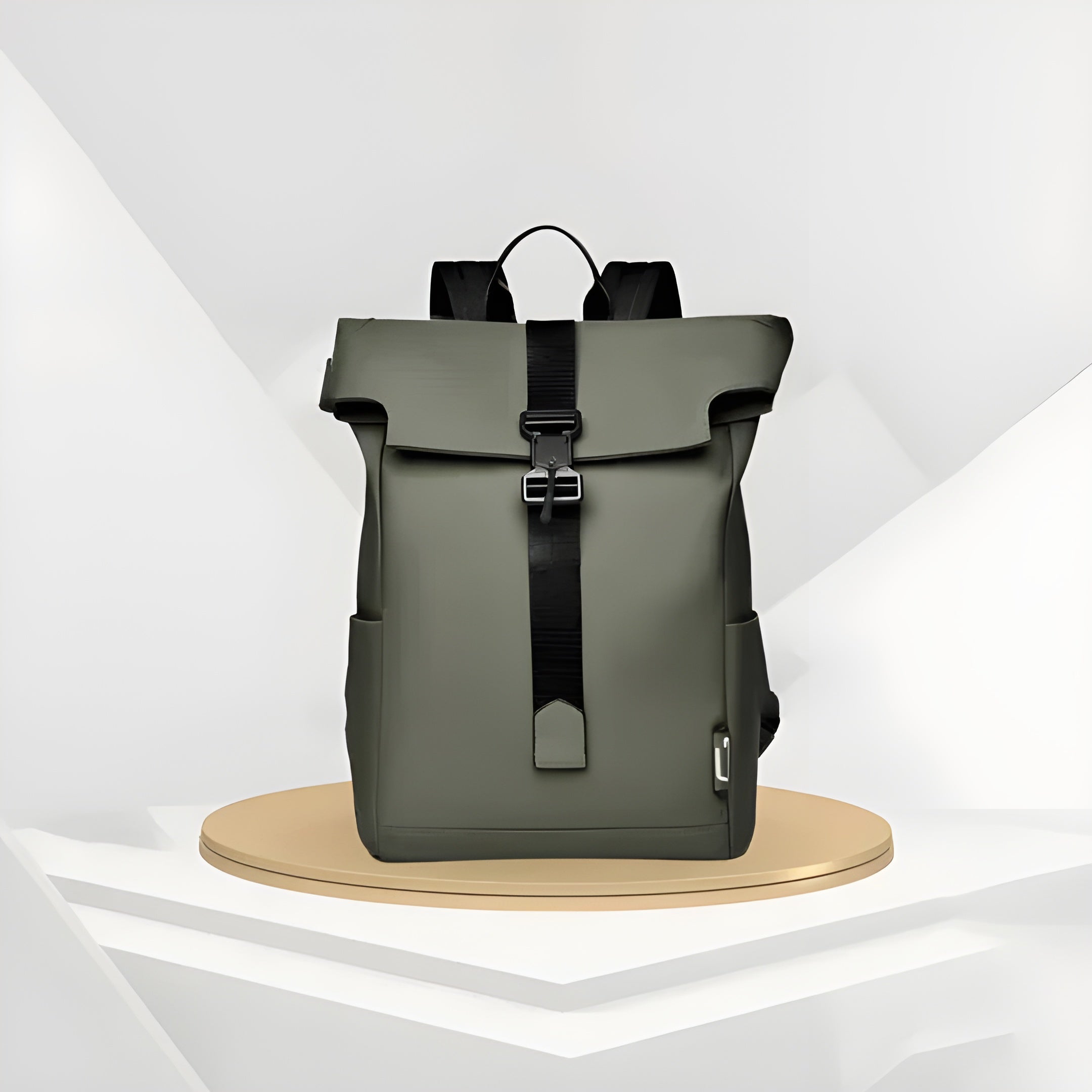 Wasserdichter Laptop-Rucksack für Reisen & Pendler – Leicht Geräumig mit USB-Anschluss - Grün - Rucksack