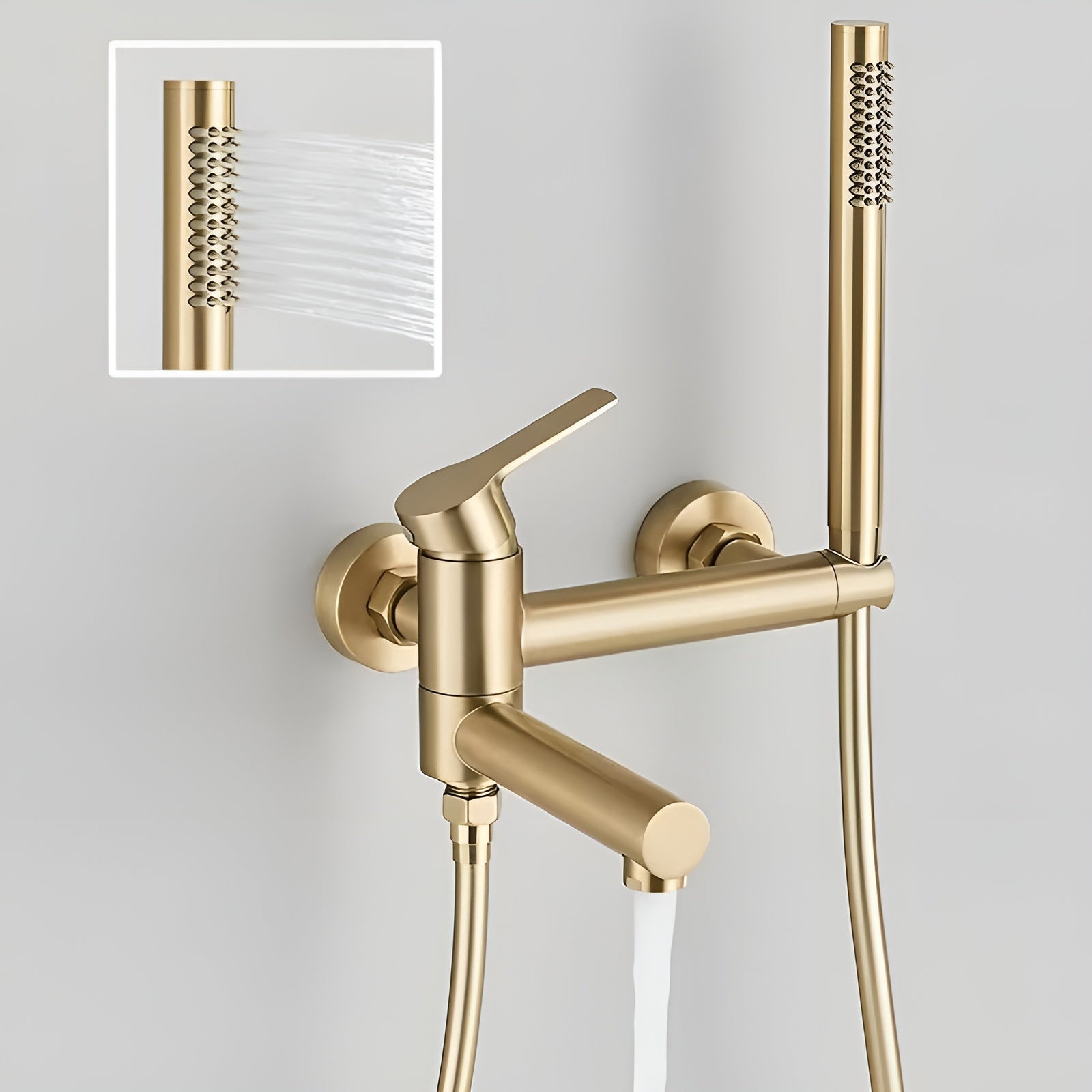 Wasserfall-Badewannenarmatur mit Handbrause – Modernes Duschsystem für Badewanne & Dusche - Wasserhahn und Dusche