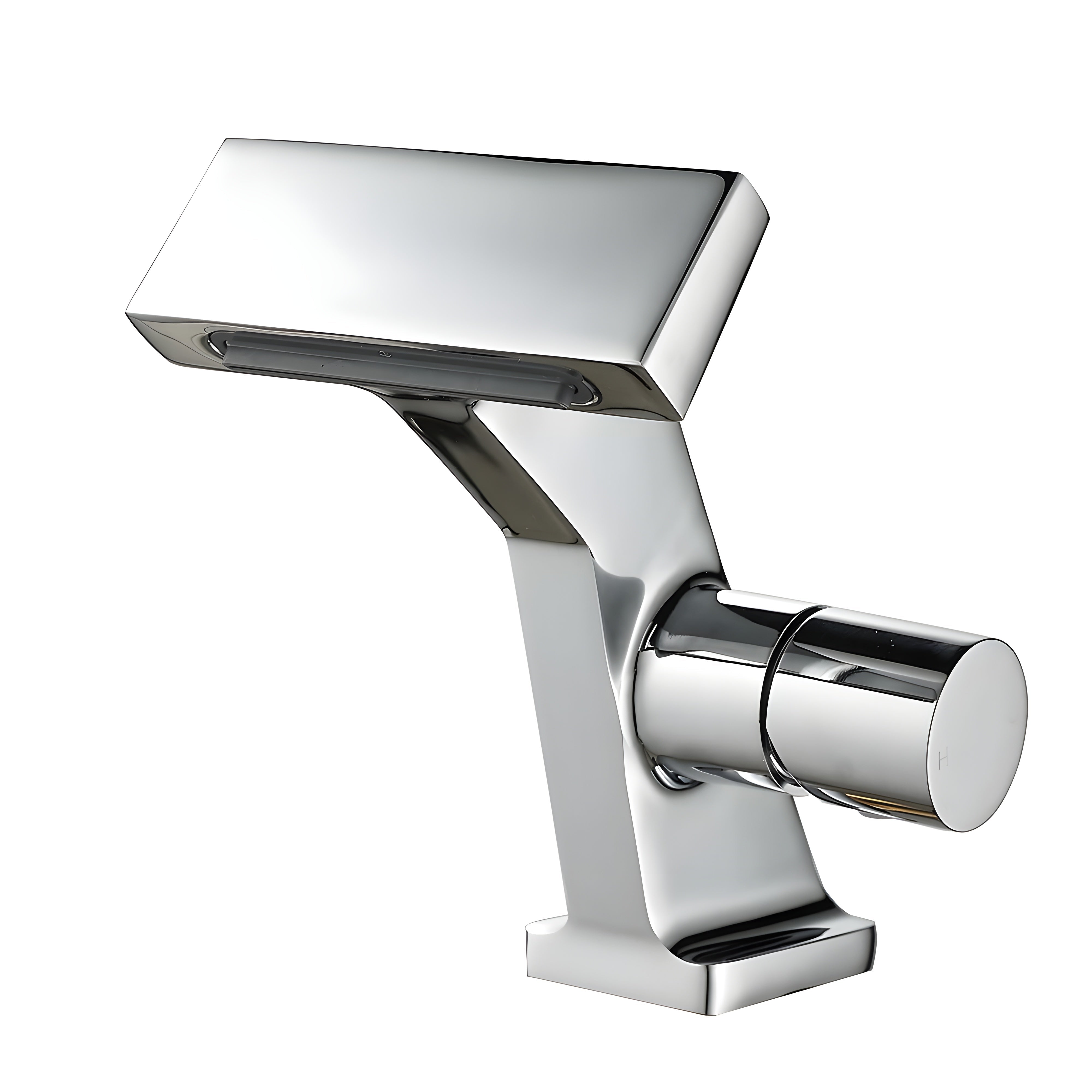 Wasserfall-Waschtischarmatur – Modern und Elegant | Einhebelmischer Für Waschbecken - Chrom - Waschtischarmaturen