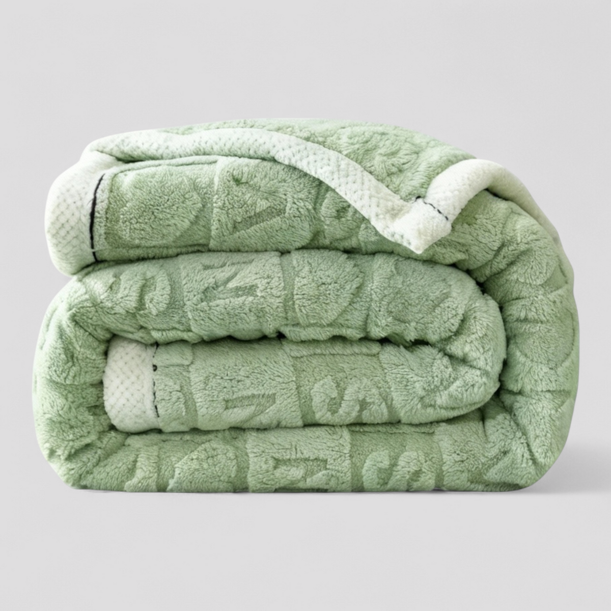 Weiche Fleece-Kuscheldecke für Sofa und Bett – waschbares Wohndecke-Plaid - Grün / 70x100cm - Decken und Plaids