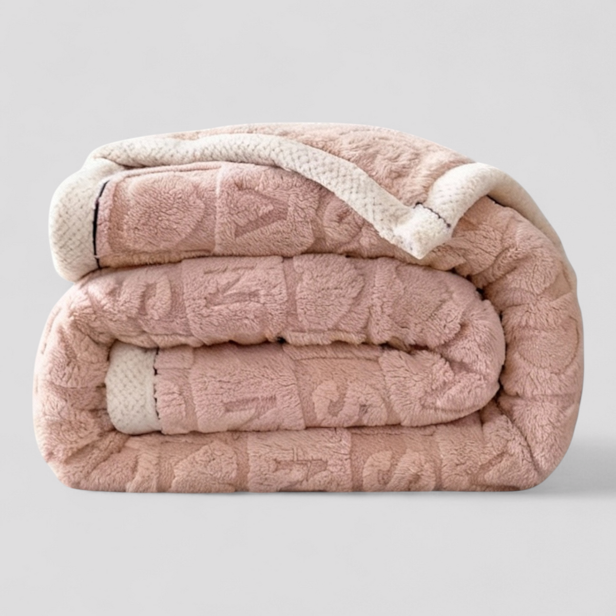 Weiche Fleece-Kuscheldecke für Sofa und Bett – waschbares Wohndecke-Plaid - Rosa / 70x100cm - Decken und Plaids