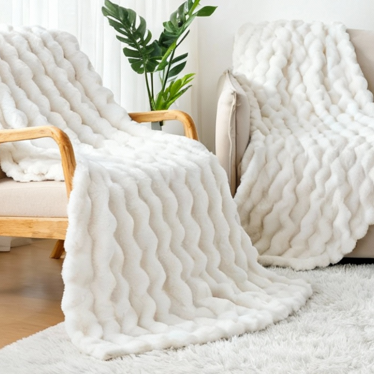 Weiche Fleecedecke – warme Kuscheldecke für Sofa Bett und Gästezimmer - Decken und Plaids