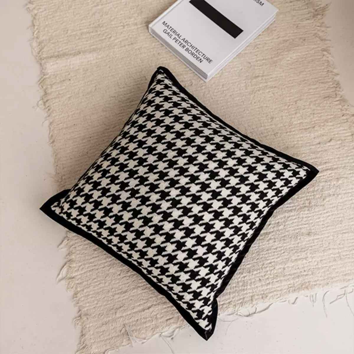 Weiche Kissenbezüge mit verborgenem Reißverschluss - Hahnentritt / 18’’ x 18’’ - Kissenbezüge & Kissenhüllen