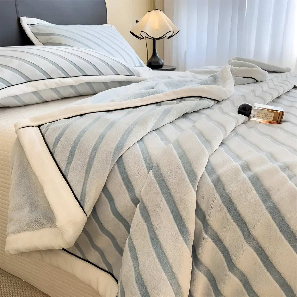 Weiche Kuscheldecke aus Milchsamt – Warm und Bequem | Perfekt für Herbst und Winter - Hellgrün / 100*149.99cm - Decke