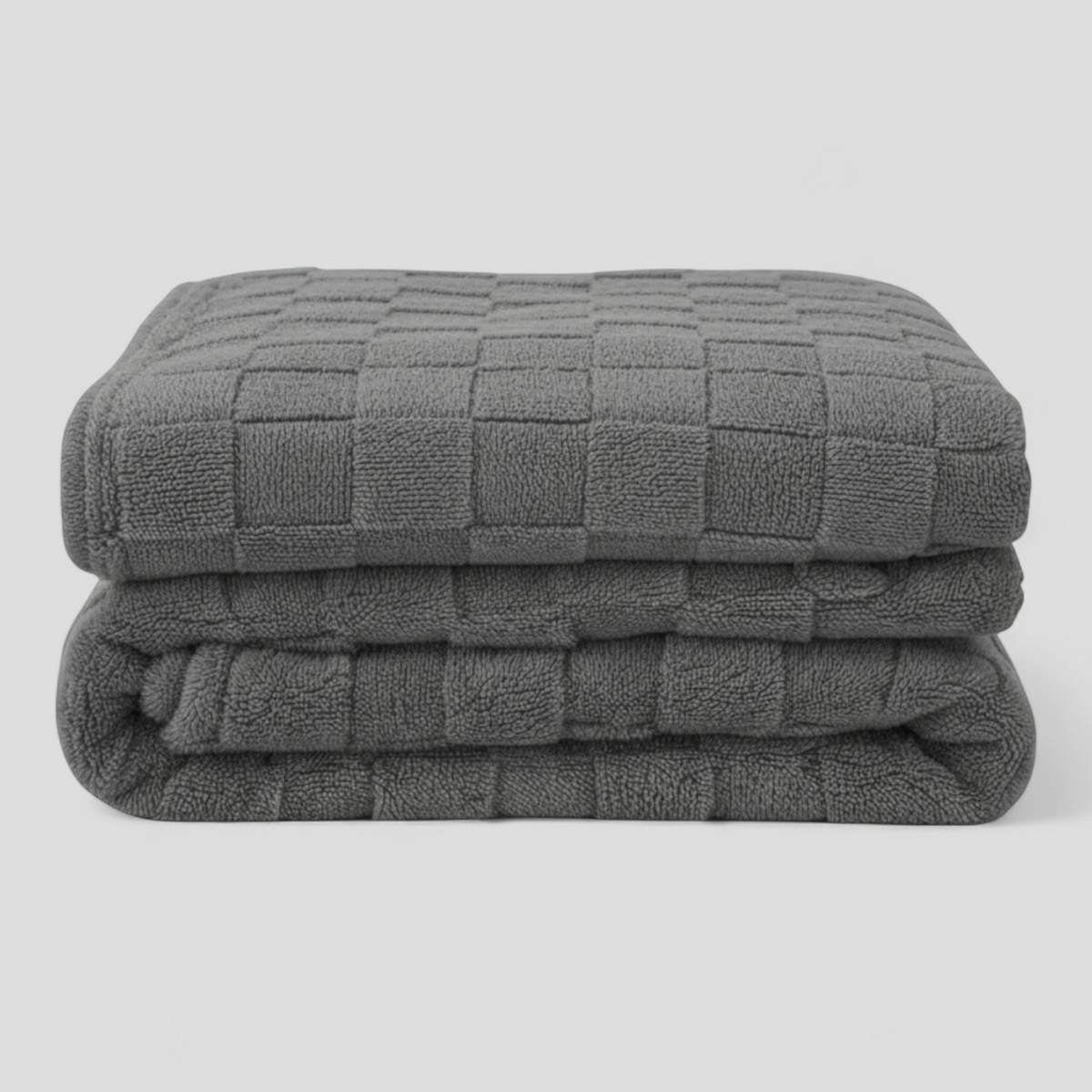 Weiche Kuscheldecke mit Karomuster – gemütliches Plaid für Sofa und Bett - Grau / 130x150 cm - Decken und Plaids