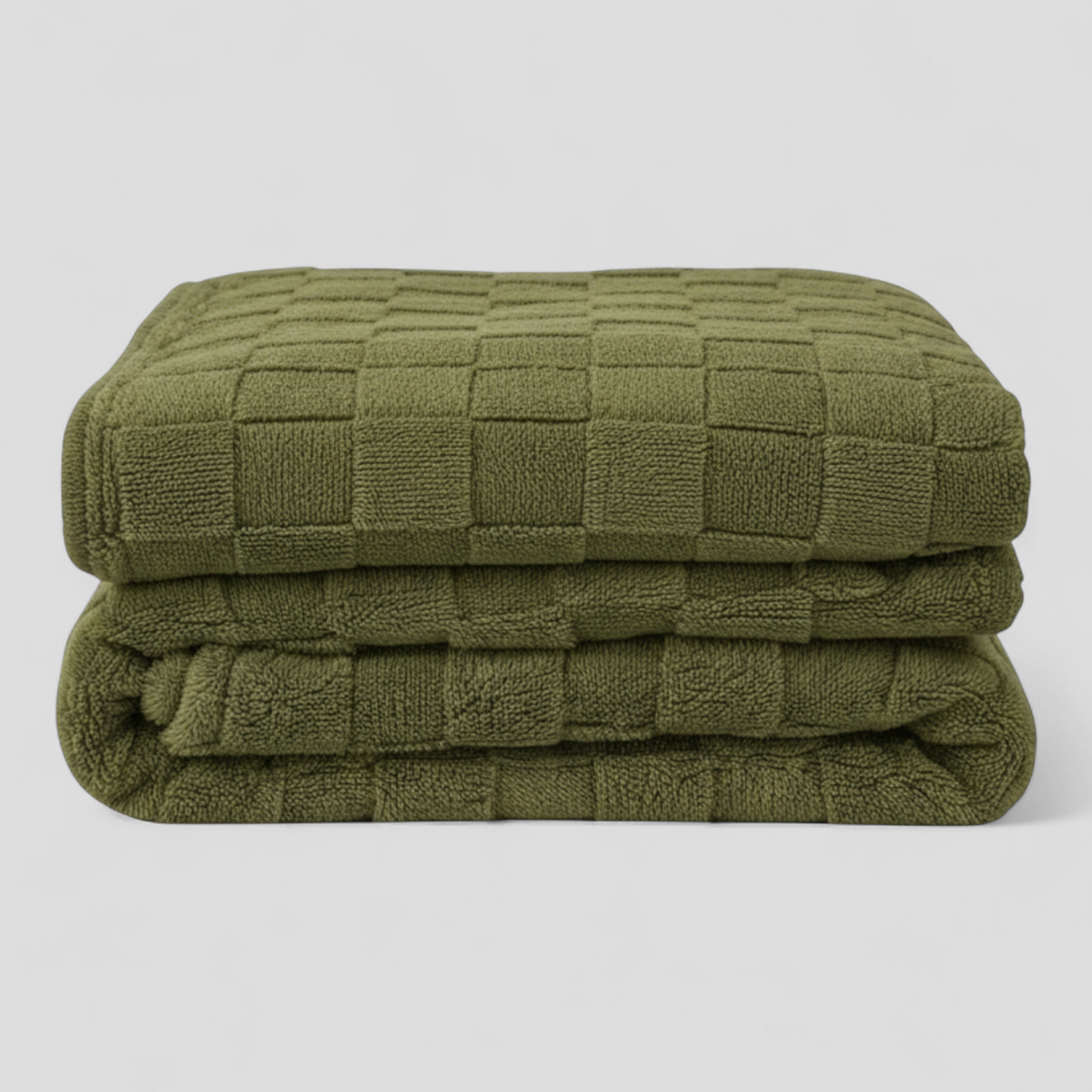 Weiche Kuscheldecke mit Karomuster – gemütliches Plaid für Sofa und Bett - Grün / 130x150 cm - Decken und Plaids