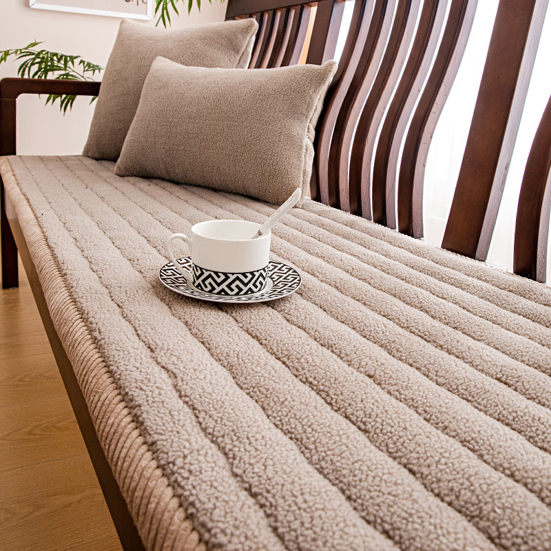 Weiche Sofaauflage aus Plüsch – Rutschfest und Warm | Perfekt für Winter & Fensterbank - 70x150cm / Kaffee - Sofabezug