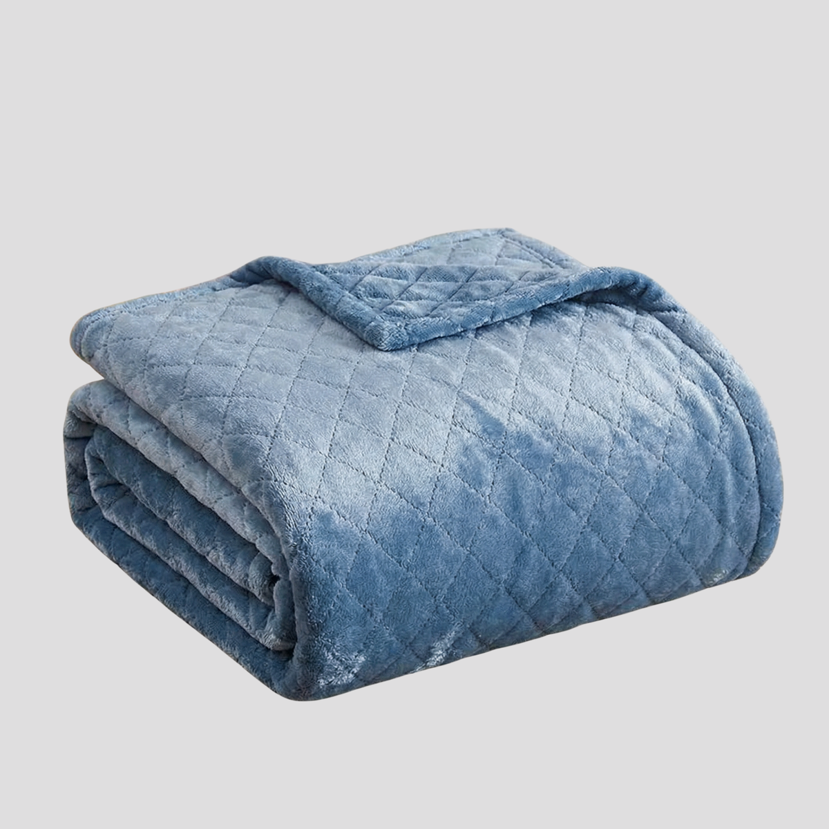Weiche Velour-Kuscheldecke für Sofa und Bett - Blau / 70x100cm - Wohndecken und Plaids
