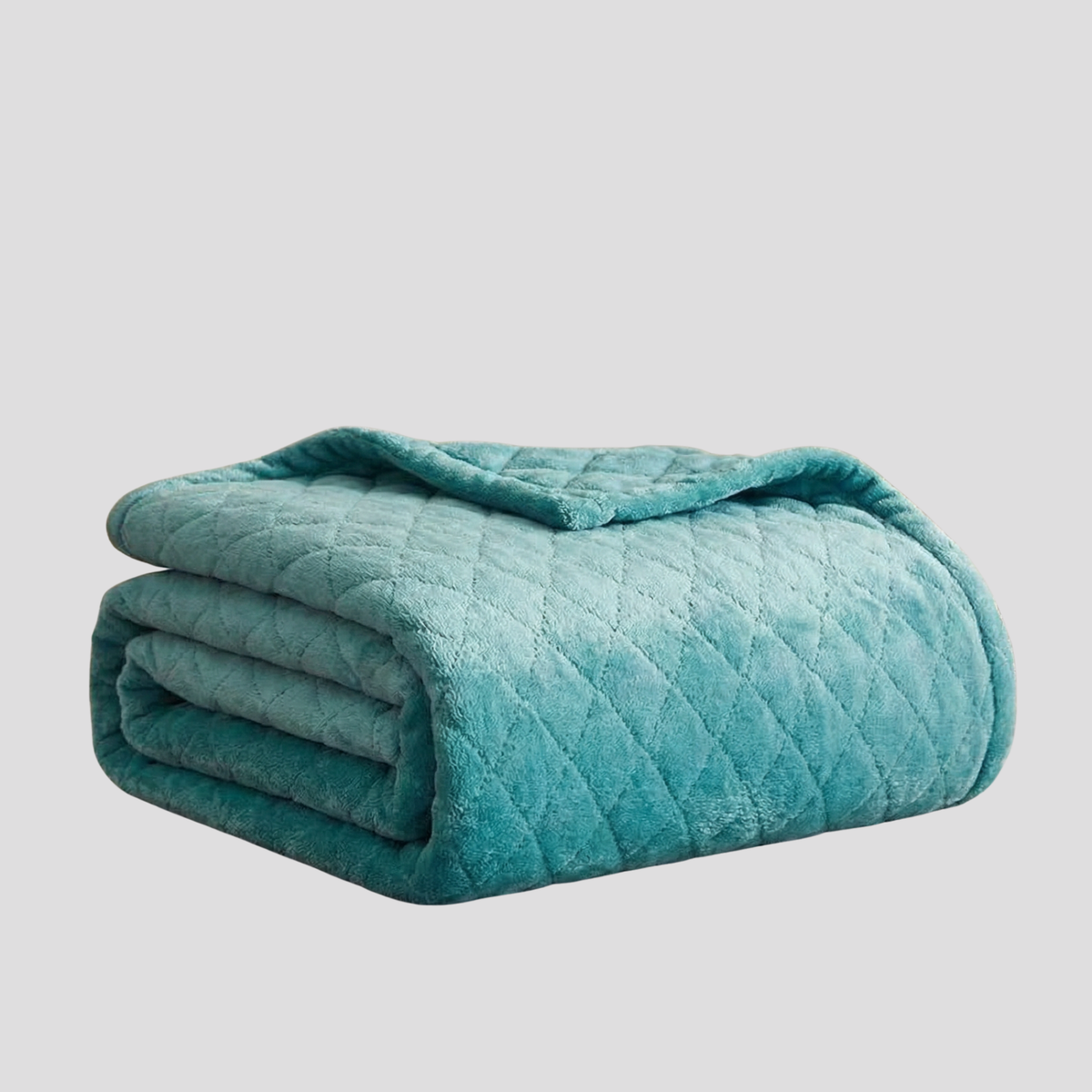 Weiche Velour-Kuscheldecke für Sofa und Bett - Hellblau / 70x100cm - Wohndecken und Plaids