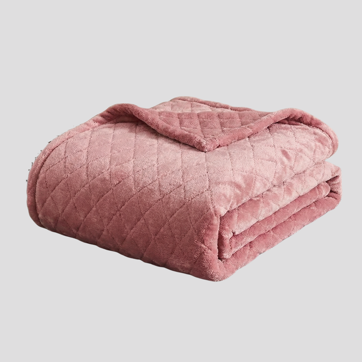 Weiche Velour-Kuscheldecke für Sofa und Bett - Rosa / 70x100cm - Wohndecken und Plaids