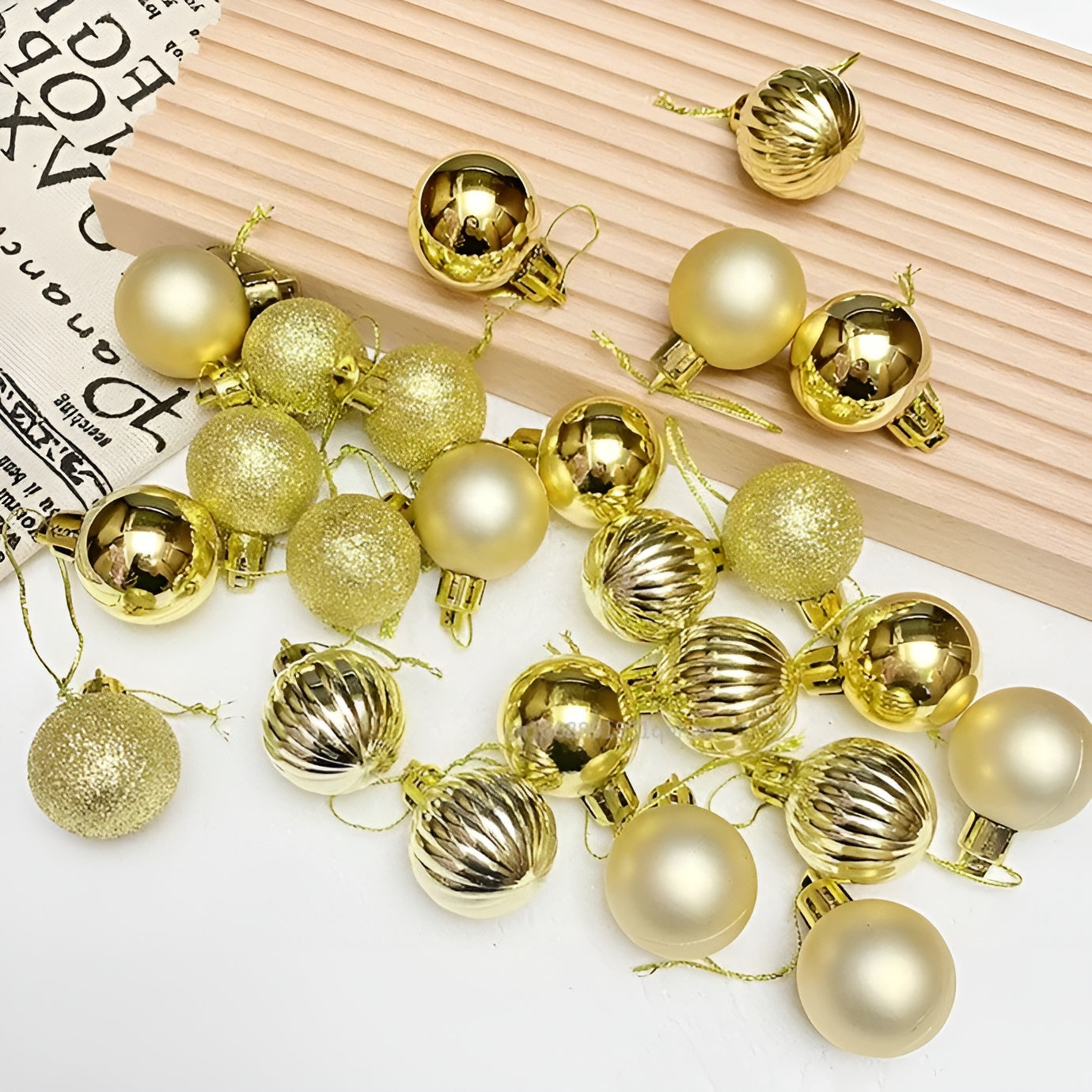 Weihnachtskugeln – Elegant und Glänzend | Dekorativ für Baum und Zuhause - Saisonale Dekoration