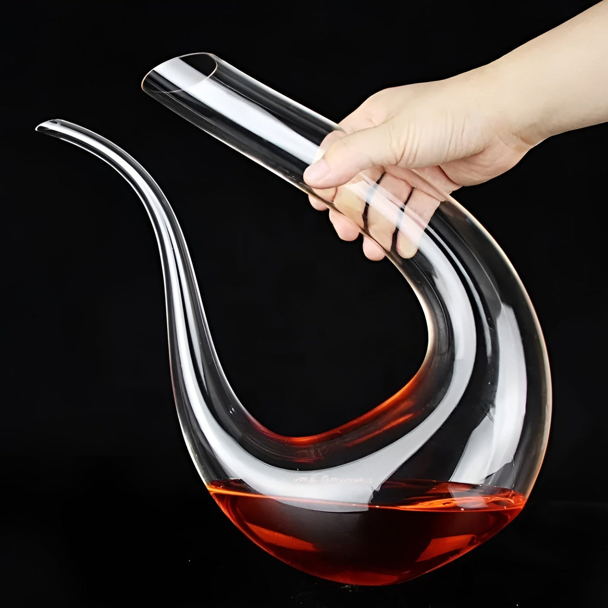 Weindekanter mit Belüfter - Mundgeblasen & Stilvoll - 1500 ml für Bar & Zuhause - Bleifreies Glas - Dekanter